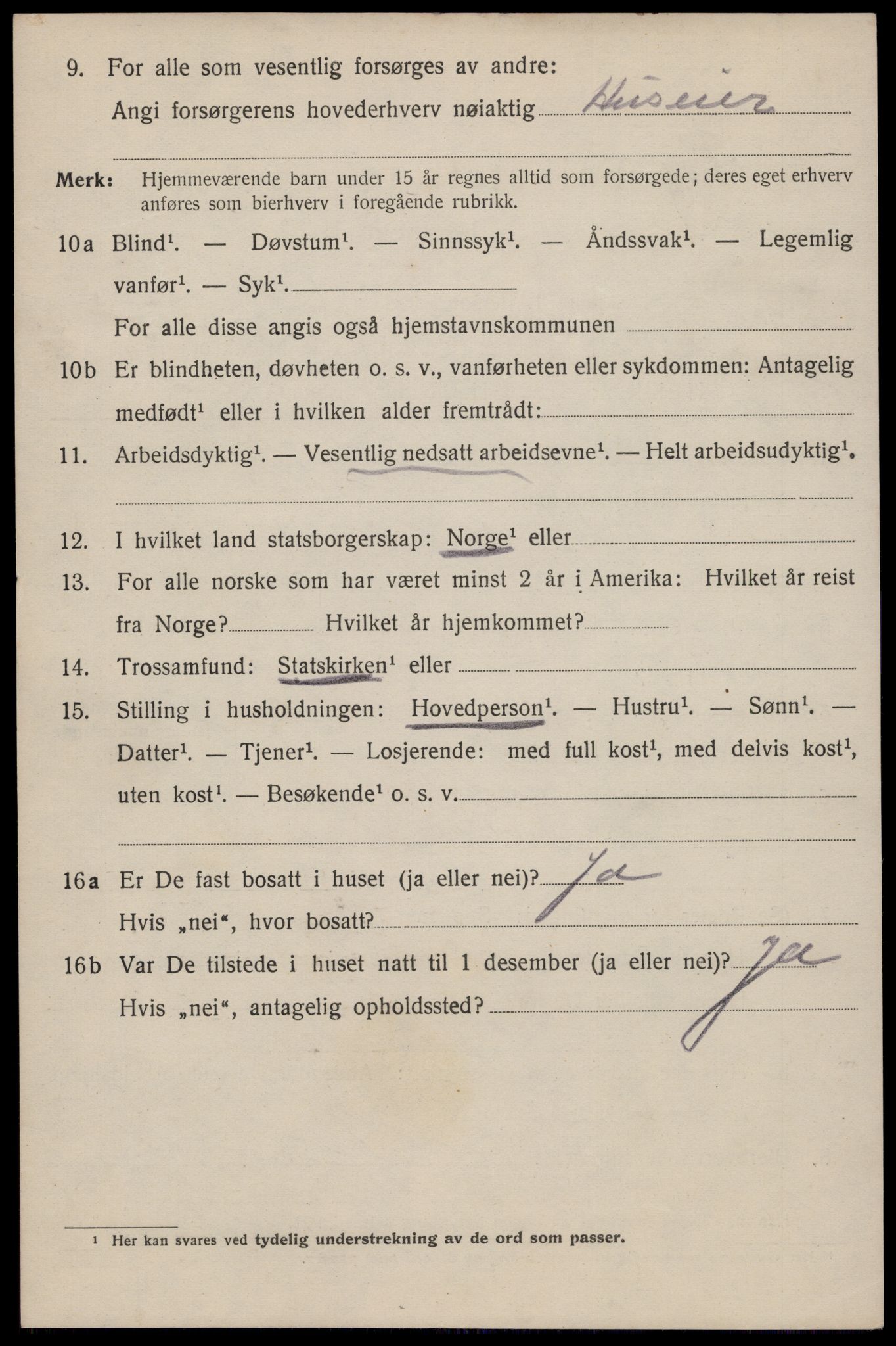 SAST, 1920 census for Sandnes, 1920, p. 5131