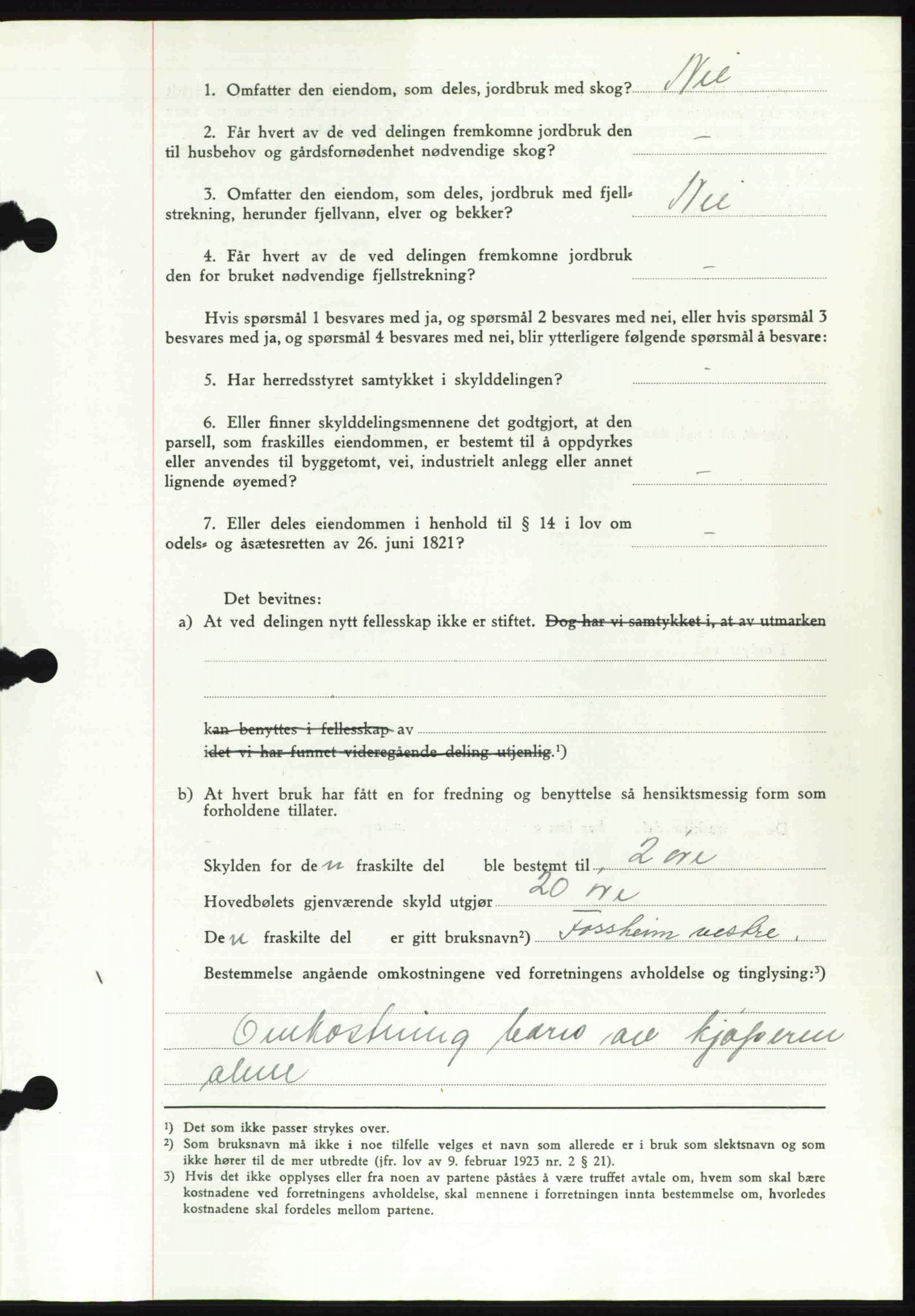 Toten tingrett, AV/SAH-TING-006/H/Hb/Hbc/L0007: Mortgage book no. Hbc-07, 1939-1940, Diary no: : 696/1940