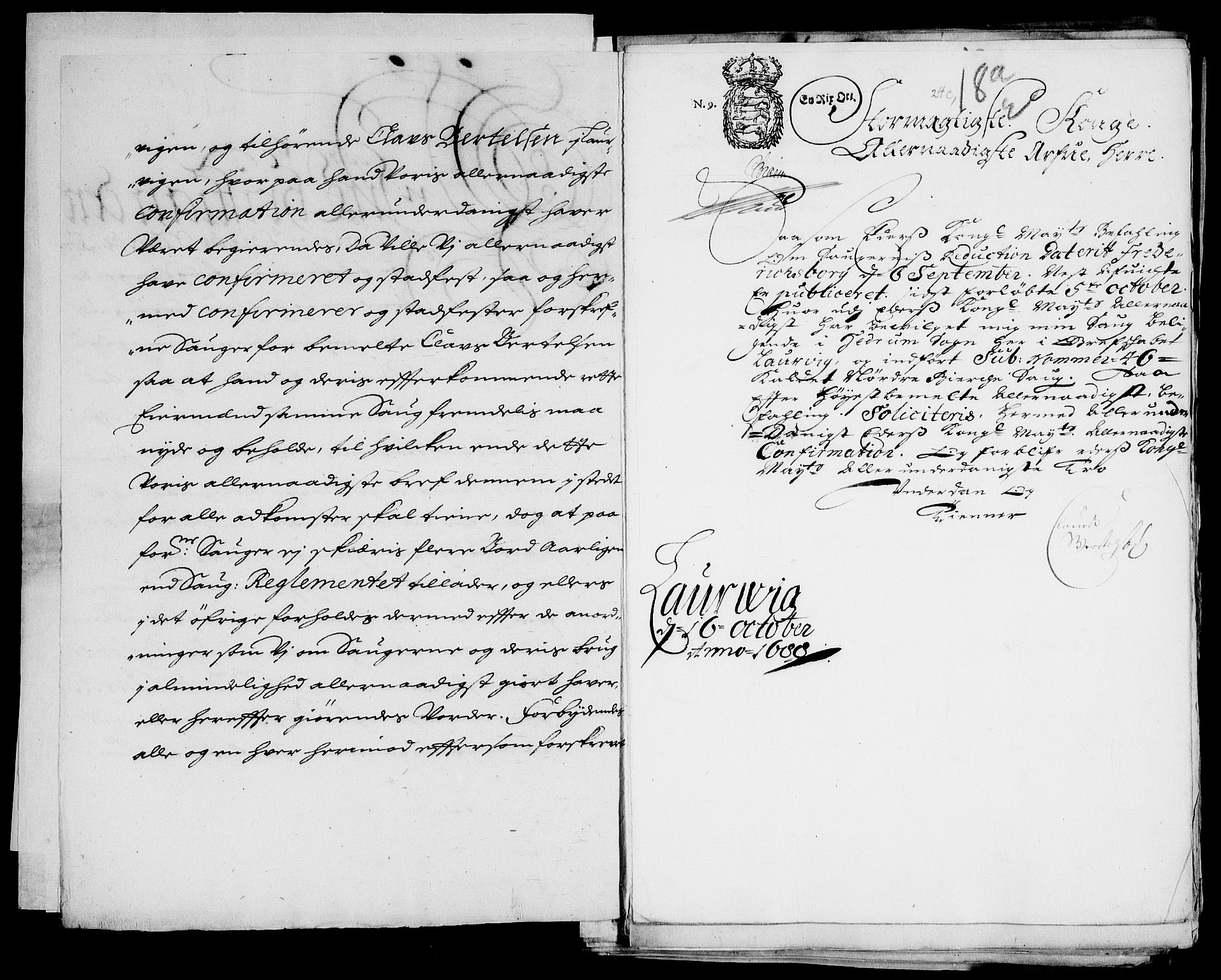 Danske Kanselli, Skapsaker, AV/RA-EA-4061/F/L0072: Skap 15, pakke 31 Ib-II, 1618-1694, p. 153
