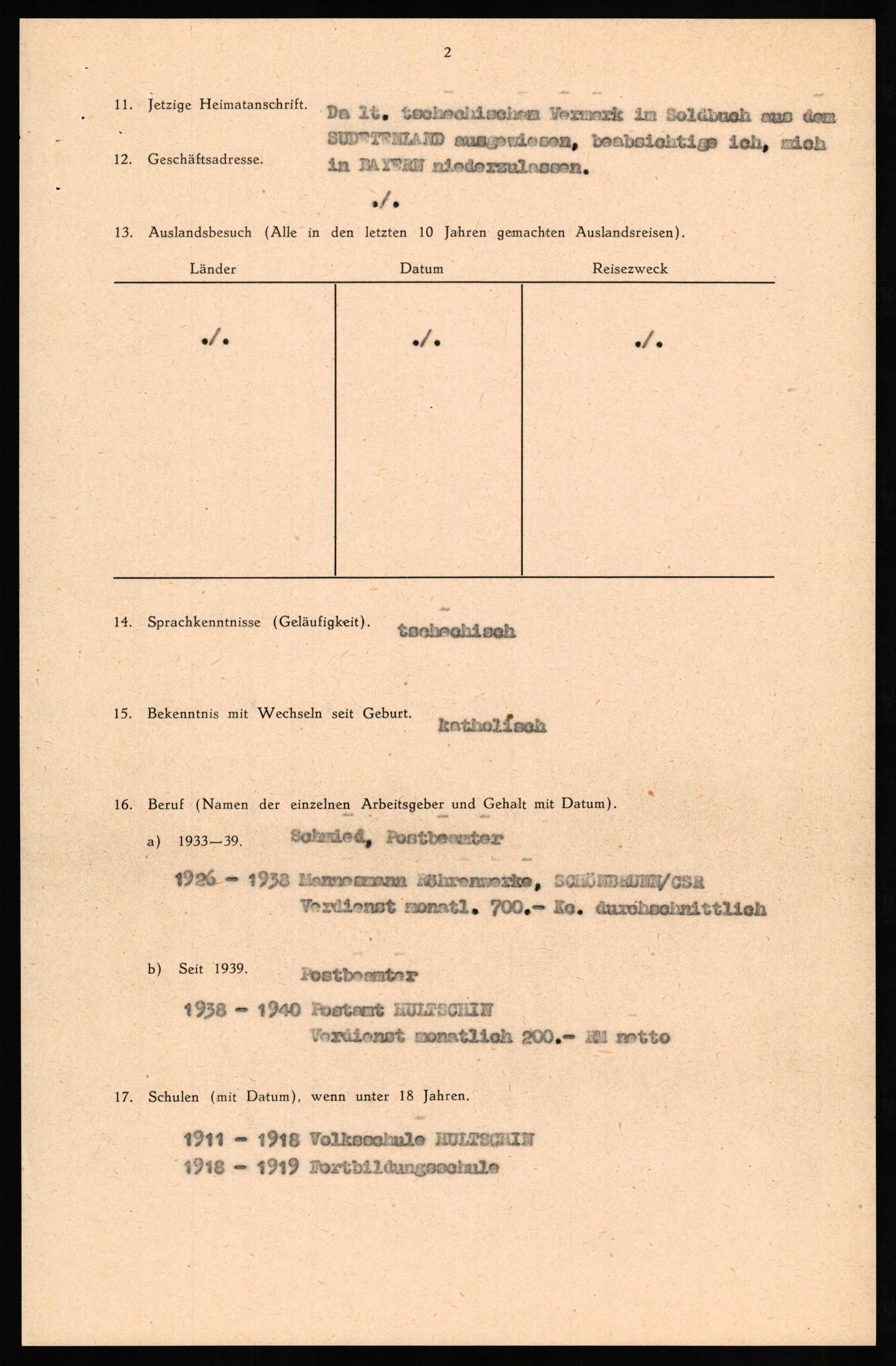 Forsvaret, Forsvarets overkommando II, AV/RA-RAFA-3915/D/Db/L0025: CI Questionaires. Tyske okkupasjonsstyrker i Norge. Tyskere., 1945-1946, p. 369