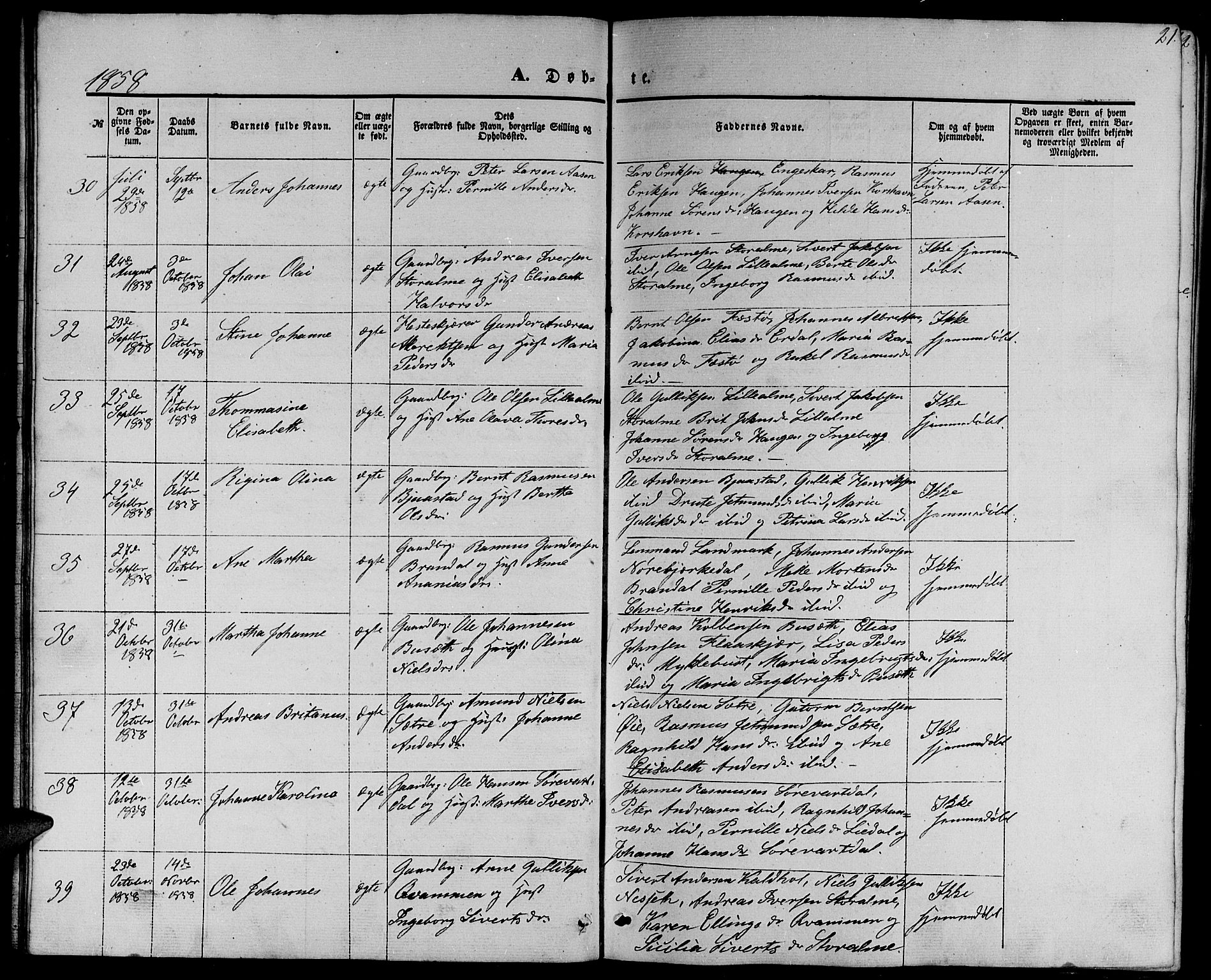 Ministerialprotokoller, klokkerbøker og fødselsregistre - Møre og Romsdal, AV/SAT-A-1454/510/L0124: Parish register (copy) no. 510C01, 1854-1877, p. 21