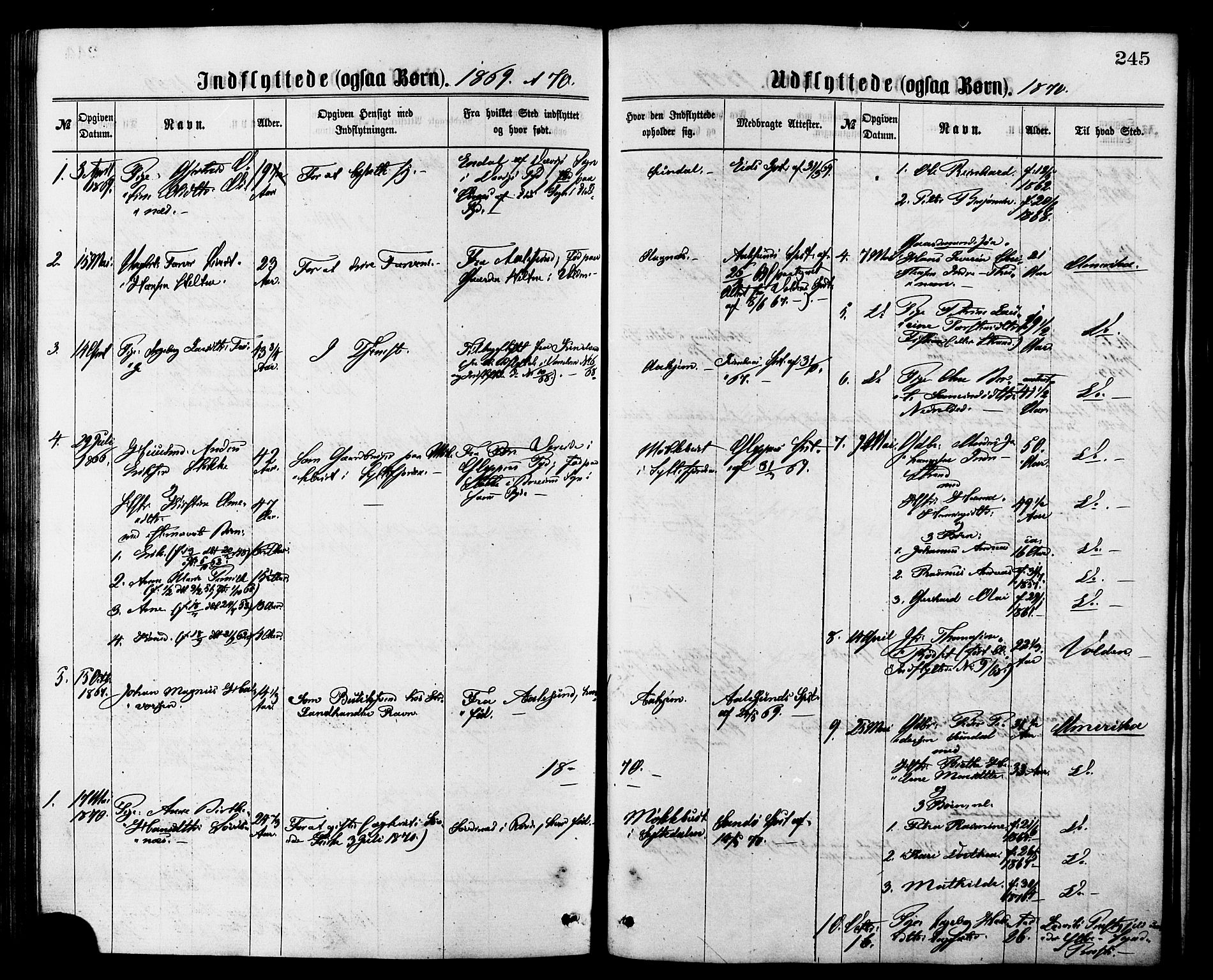 Ministerialprotokoller, klokkerbøker og fødselsregistre - Møre og Romsdal, SAT/A-1454/501/L0007: Parish register (official) no. 501A07, 1868-1884, p. 245