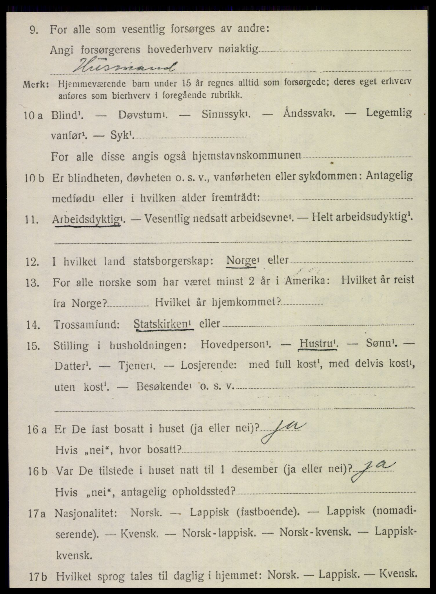 SAT, 1920 census for Vega, 1920, p. 1908