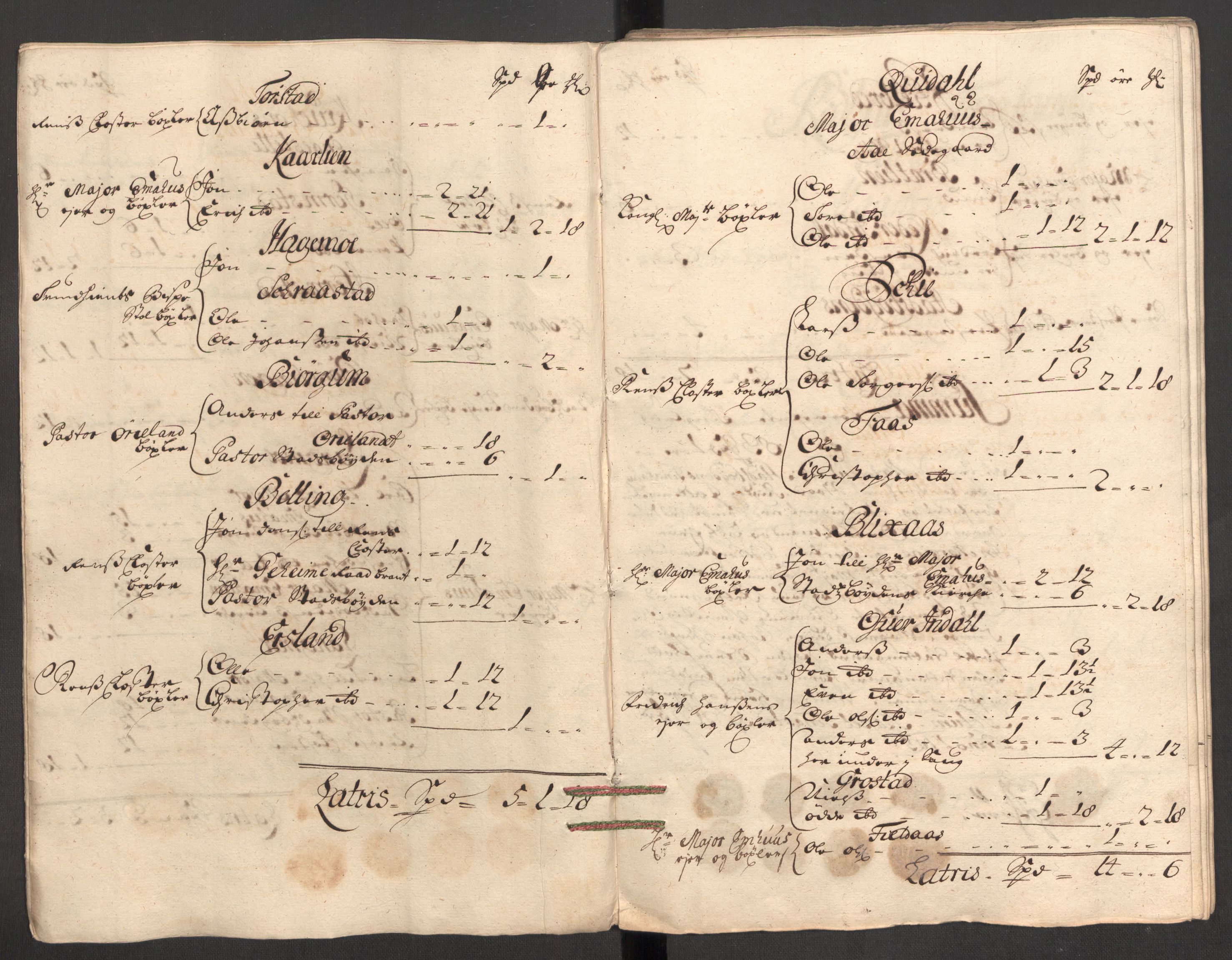 Rentekammeret inntil 1814, Reviderte regnskaper, Fogderegnskap, AV/RA-EA-4092/R57/L3856: Fogderegnskap Fosen, 1704-1705, p. 270