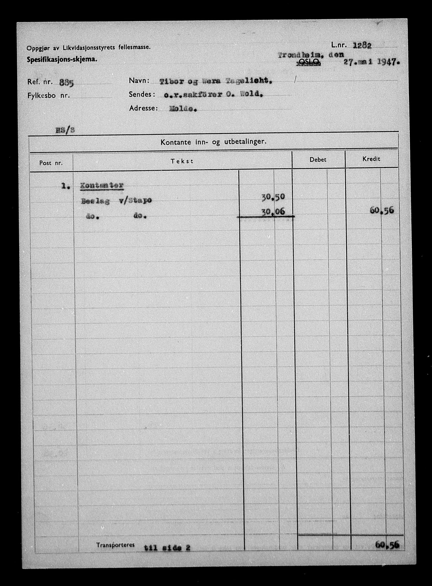 Justisdepartementet, Tilbakeføringskontoret for inndratte formuer, AV/RA-S-1564/H/Hc/Hcb/L0916: --, 1945-1947, p. 892