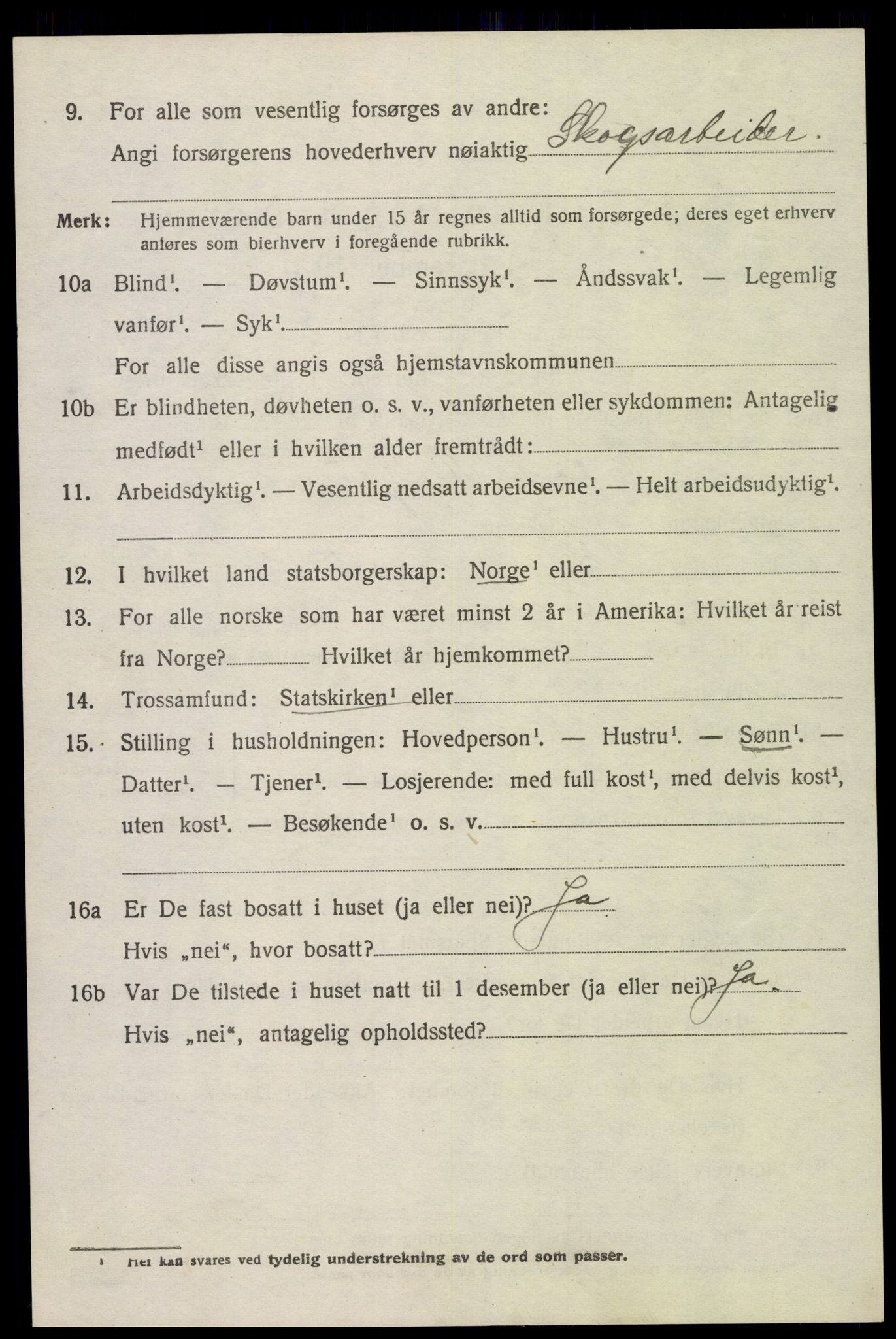 SAK, 1920 census for Åmli, 1920, p. 1380