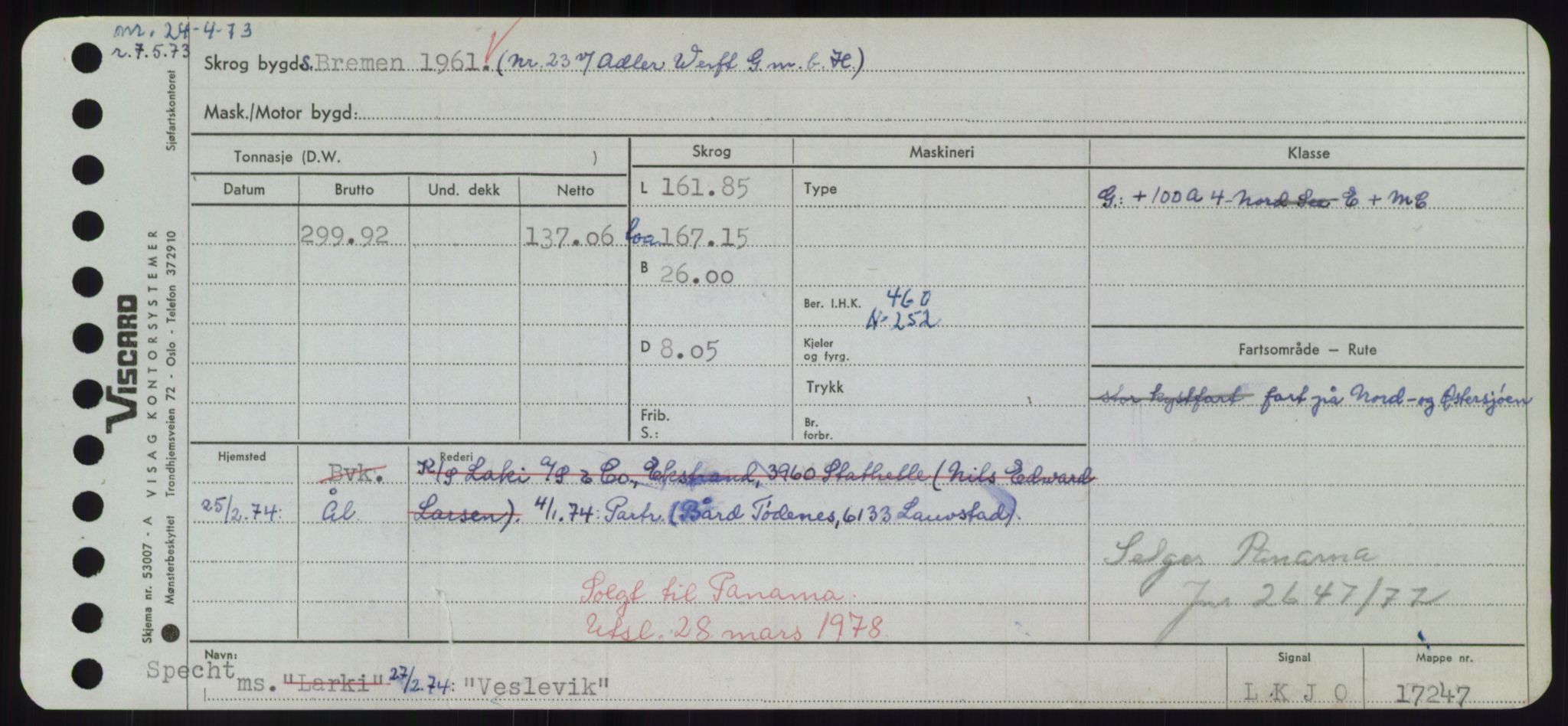 Sjøfartsdirektoratet med forløpere, Skipsmålingen, RA/S-1627/H/Hd/L0040: Fartøy, U-Ve, p. 639