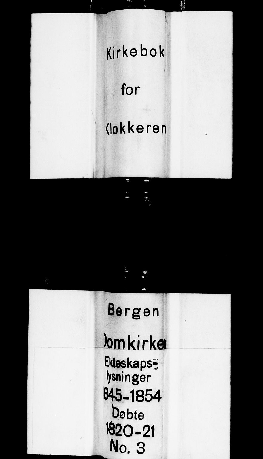 Domkirken sokneprestembete, SAB/A-74801/H/Hab/L0004: Parish register (copy) no. A 4, 1820-1854