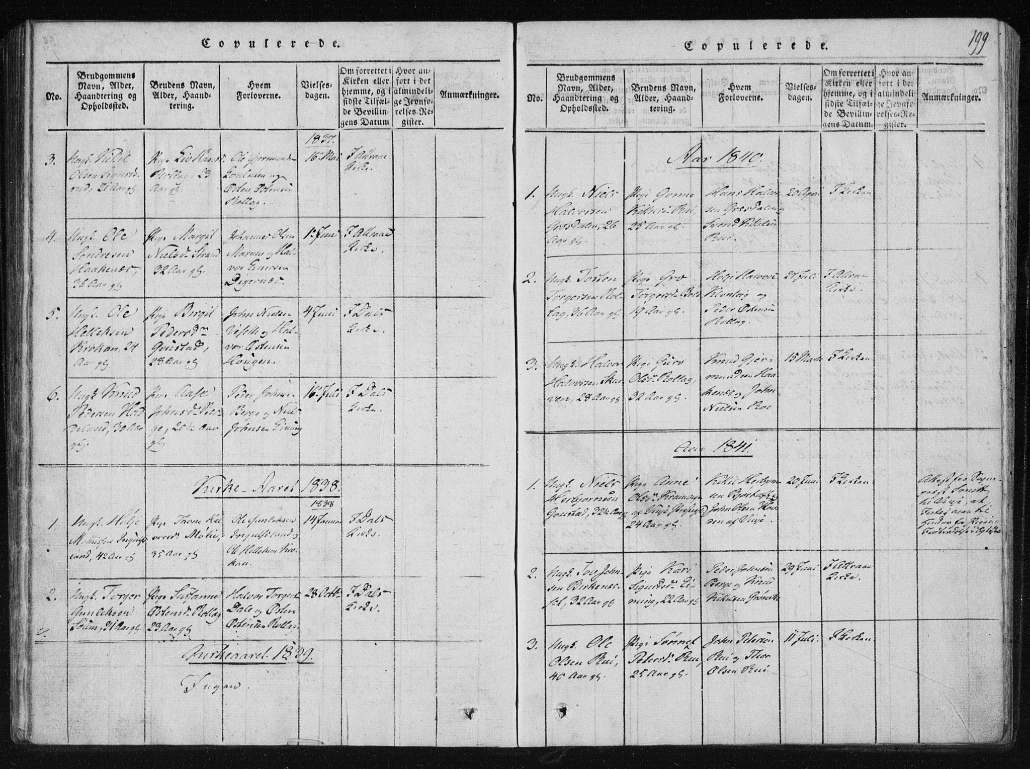 Tinn kirkebøker, AV/SAKO-A-308/F/Fb/L0001: Parish register (official) no. II 1, 1815-1843, p. 199