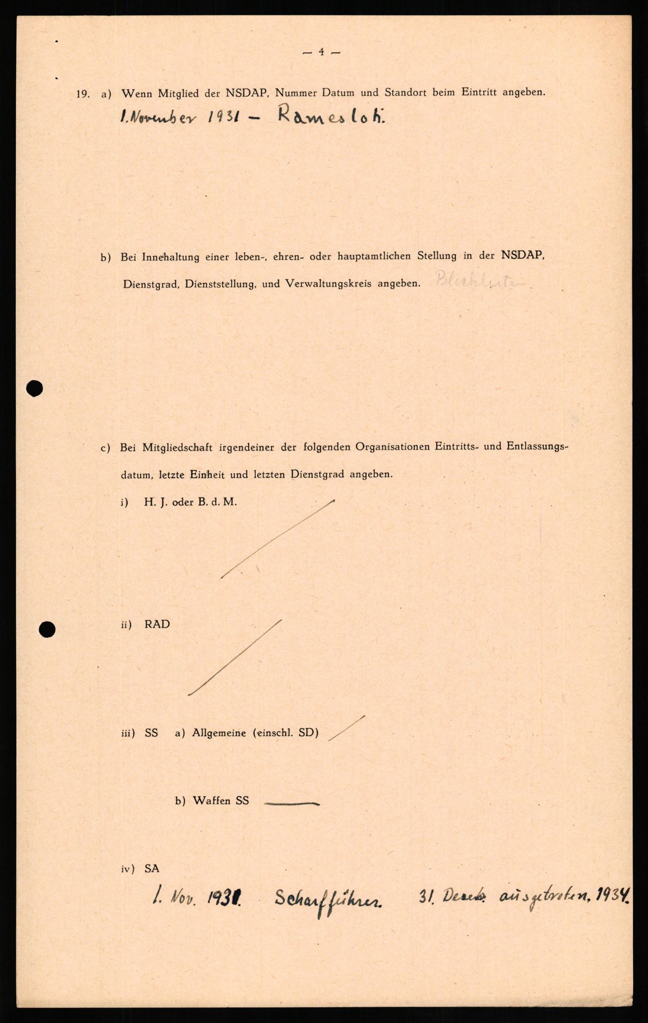 Forsvaret, Forsvarets overkommando II, AV/RA-RAFA-3915/D/Db/L0021: CI Questionaires. Tyske okkupasjonsstyrker i Norge. Tyskere., 1945-1946, p. 217
