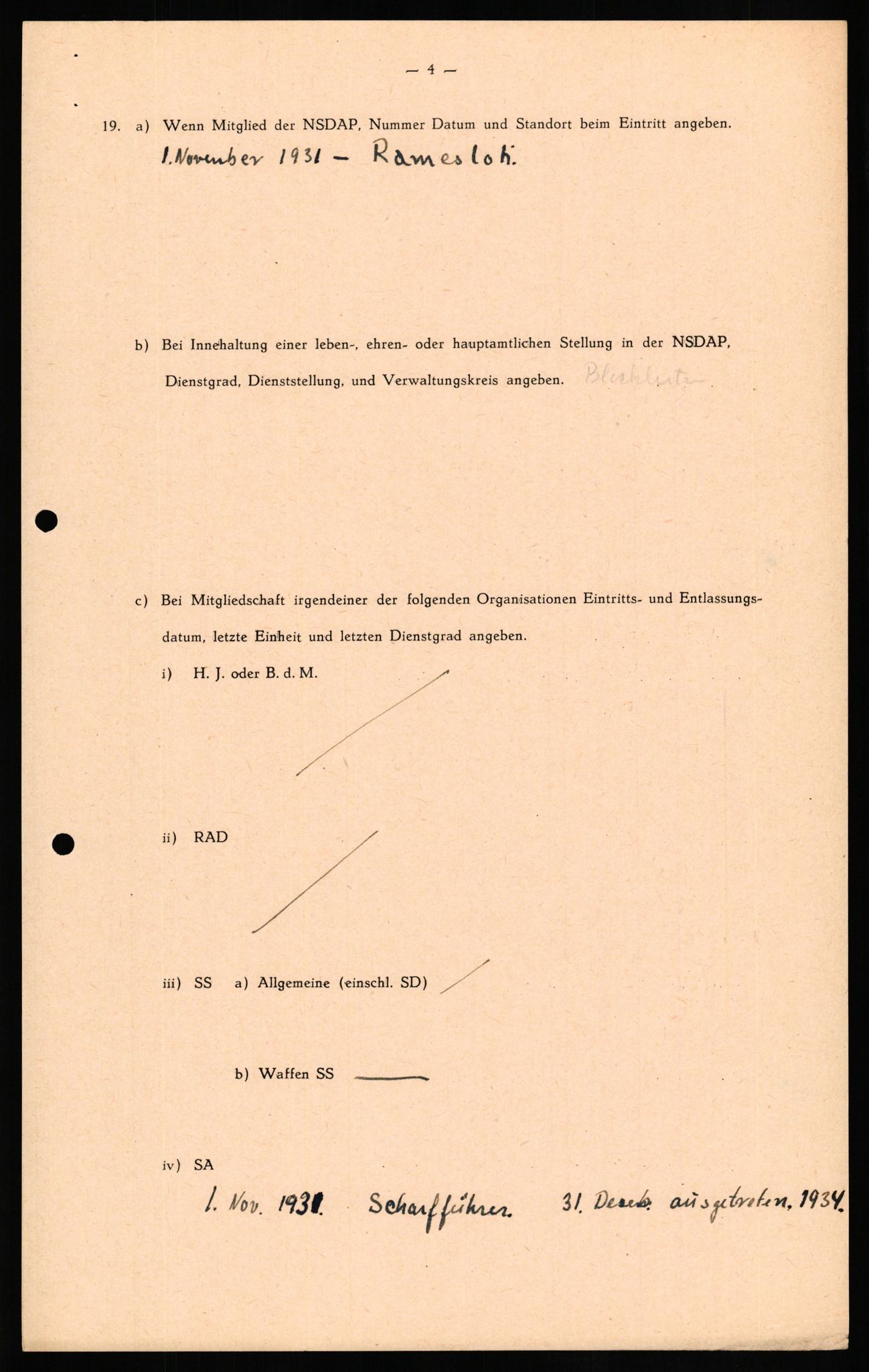 Forsvaret, Forsvarets overkommando II, AV/RA-RAFA-3915/D/Db/L0021: CI Questionaires. Tyske okkupasjonsstyrker i Norge. Tyskere., 1945-1946, p. 217