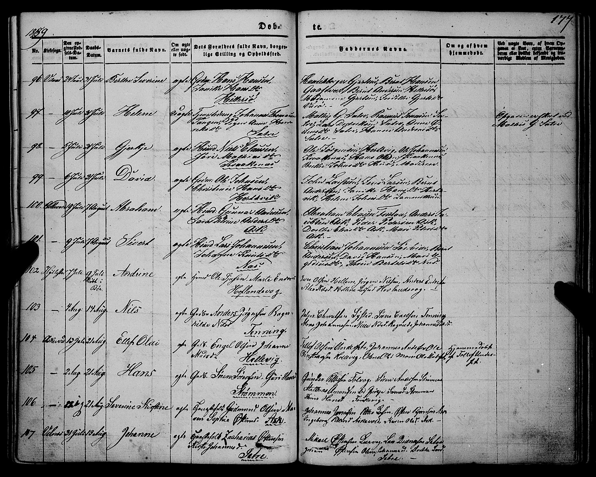 Askvoll sokneprestembete, SAB/A-79501/H/Haa/Haaa/L0011/0001: Parish register (official) no. A 11 I, 1845-1864, p. 177