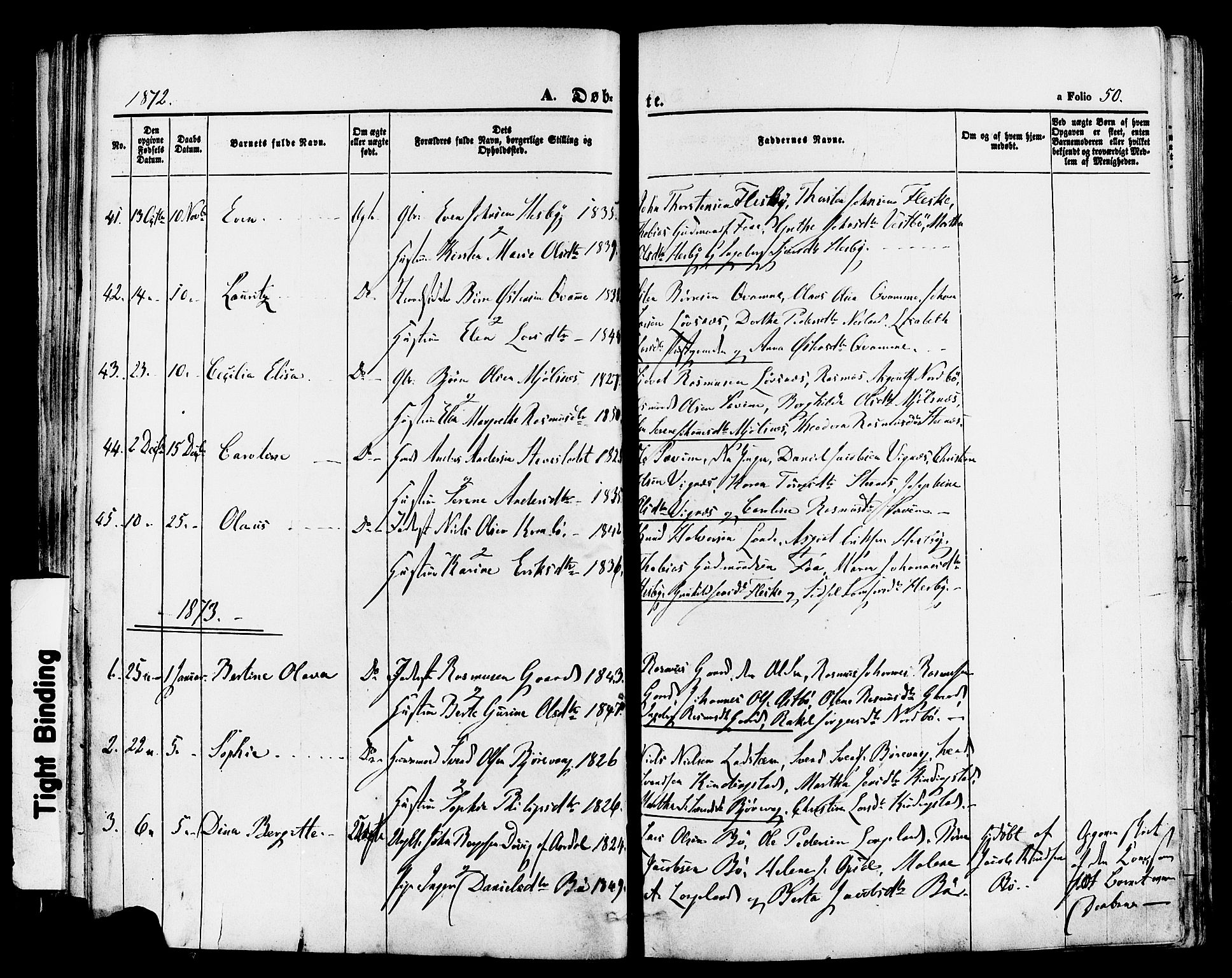 Finnøy sokneprestkontor, SAST/A-101825/H/Ha/Haa/L0008: Parish register (official) no. A 8, 1863-1878, p. 50