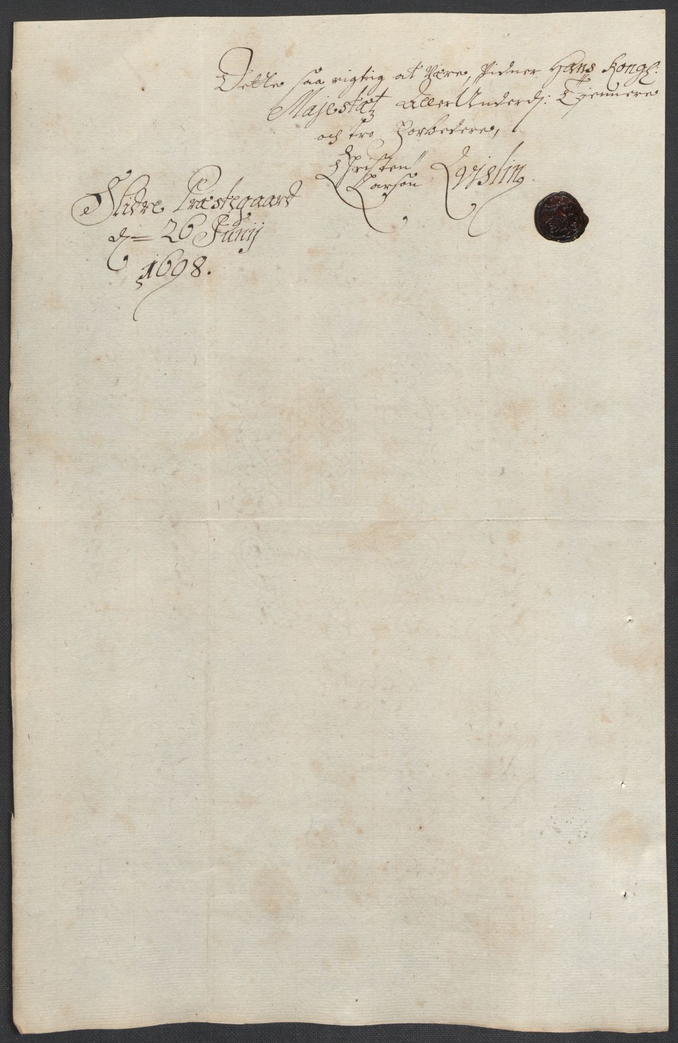 Rentekammeret inntil 1814, Reviderte regnskaper, Fogderegnskap, AV/RA-EA-4092/R18/L1296: Fogderegnskap Hadeland, Toten og Valdres, 1698, p. 176