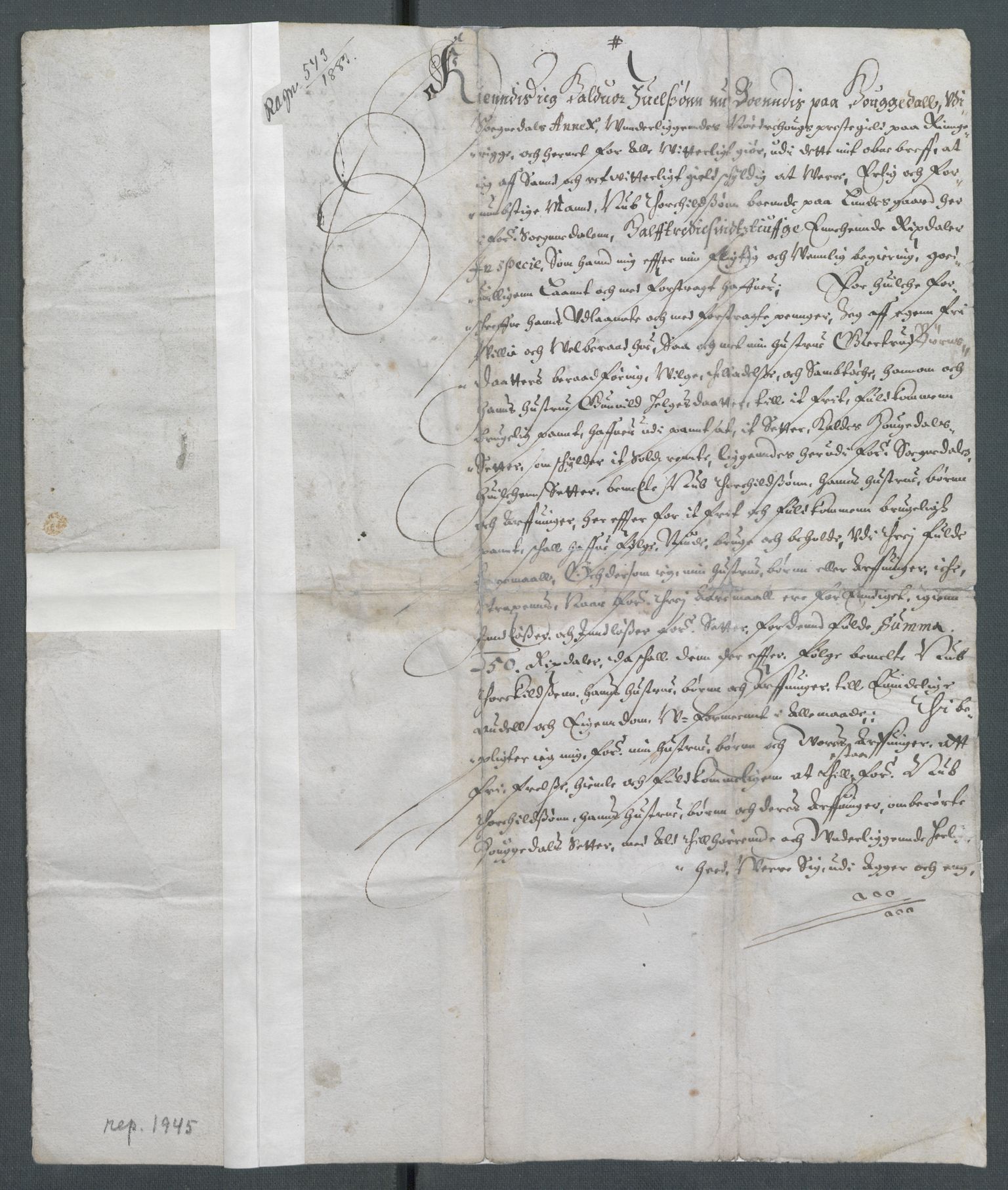 Riksarkivets diplomsamling, RA/EA-5965/F02/L0165: Dokumenter, 1652-1653, p. 244