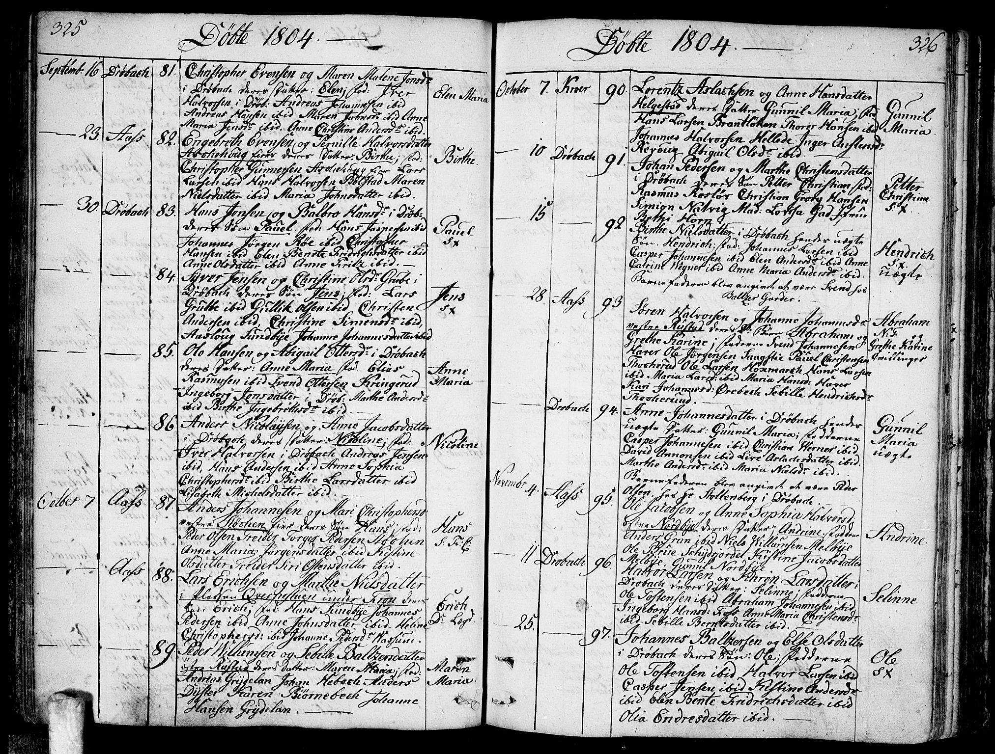 Ås prestekontor Kirkebøker, AV/SAO-A-10894/F/Fa/L0002: Parish register (official) no. I 2, 1778-1813, p. 325-326