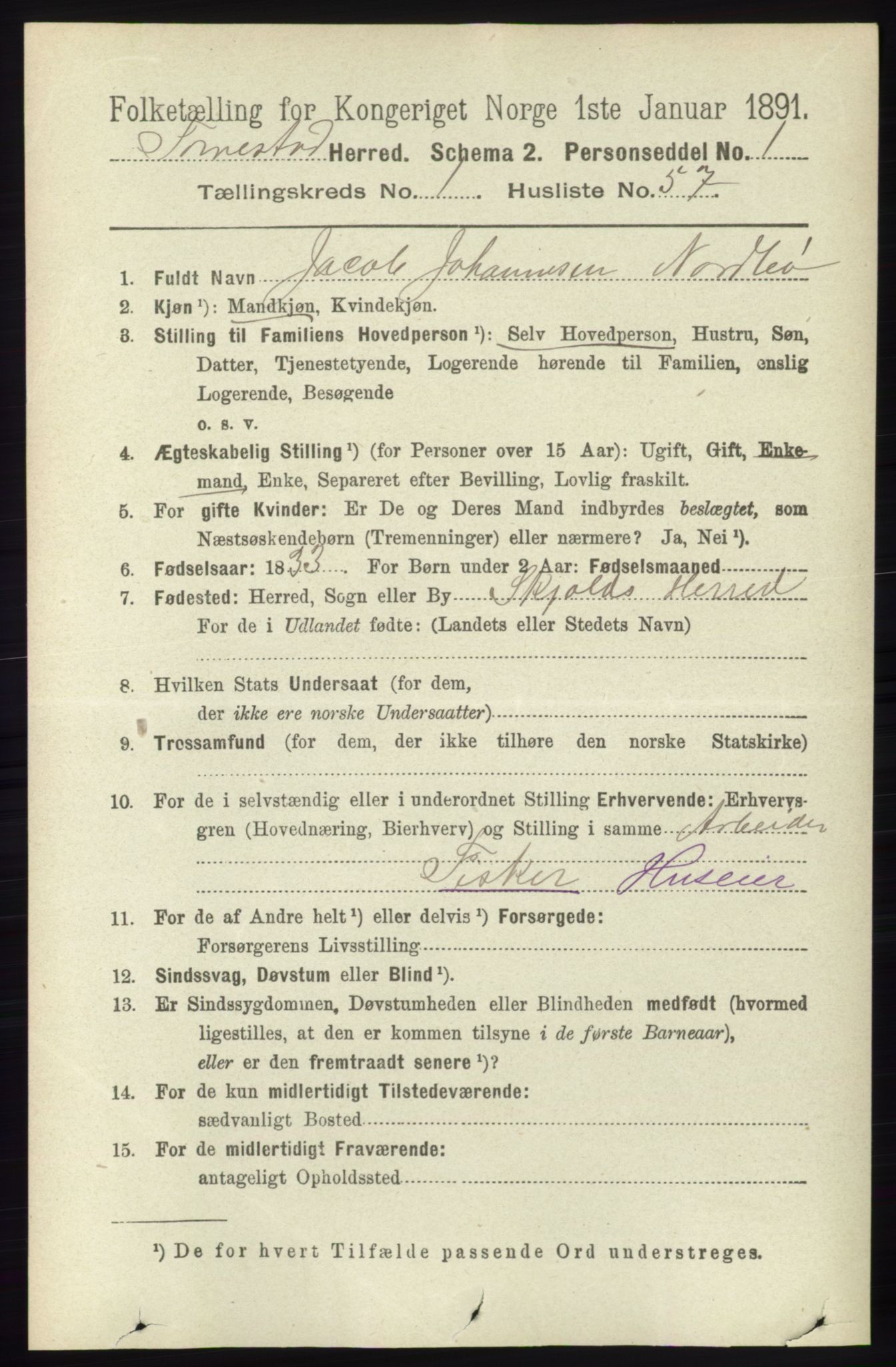 RA, 1891 census for 1152 Torvastad, 1891, p. 389