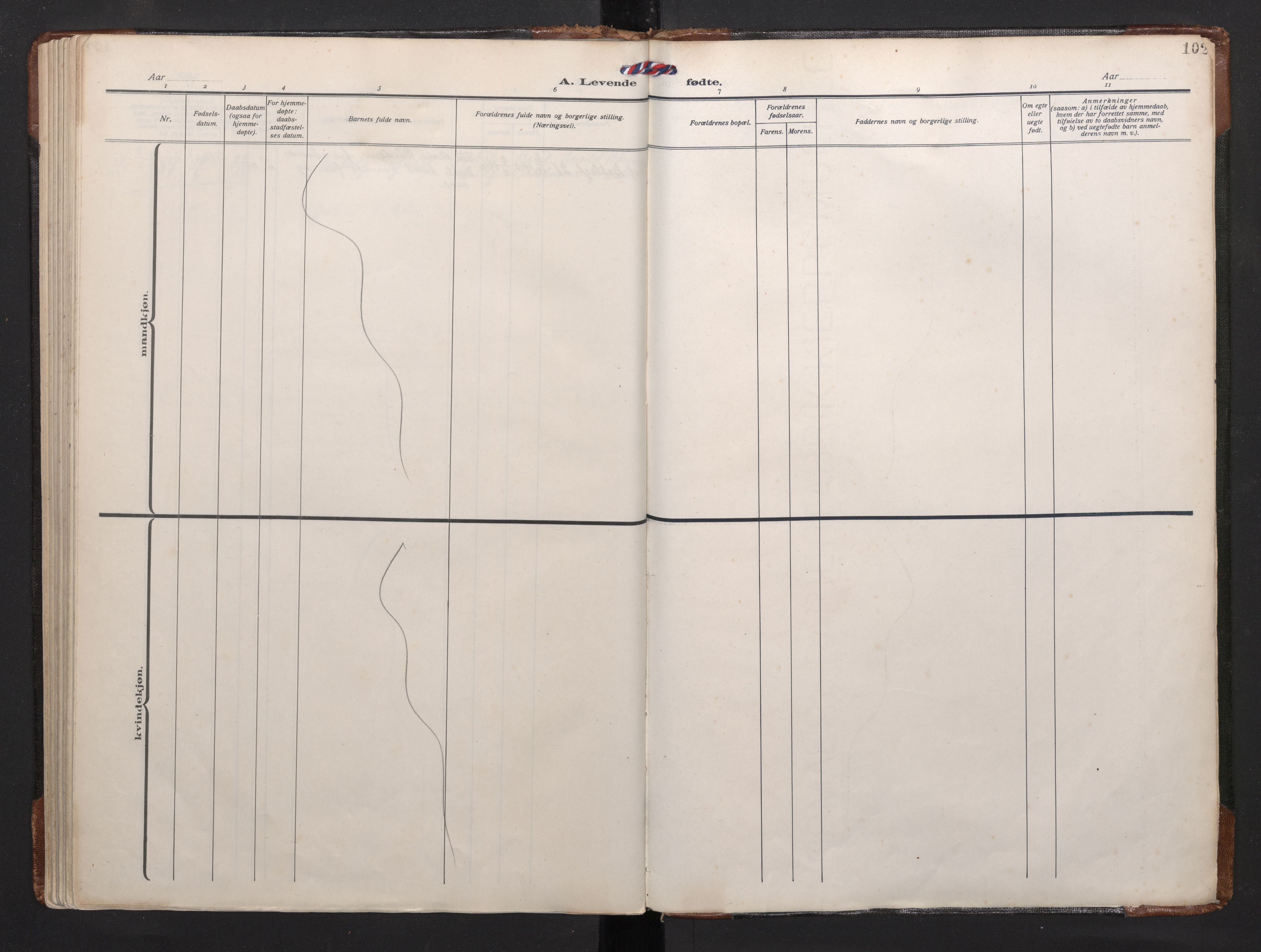 Mariakirken Sokneprestembete, SAB/A-76901/H/Haa/L0011: Parish register (official) no. B 2, 1916-1934, p. 101b-102a