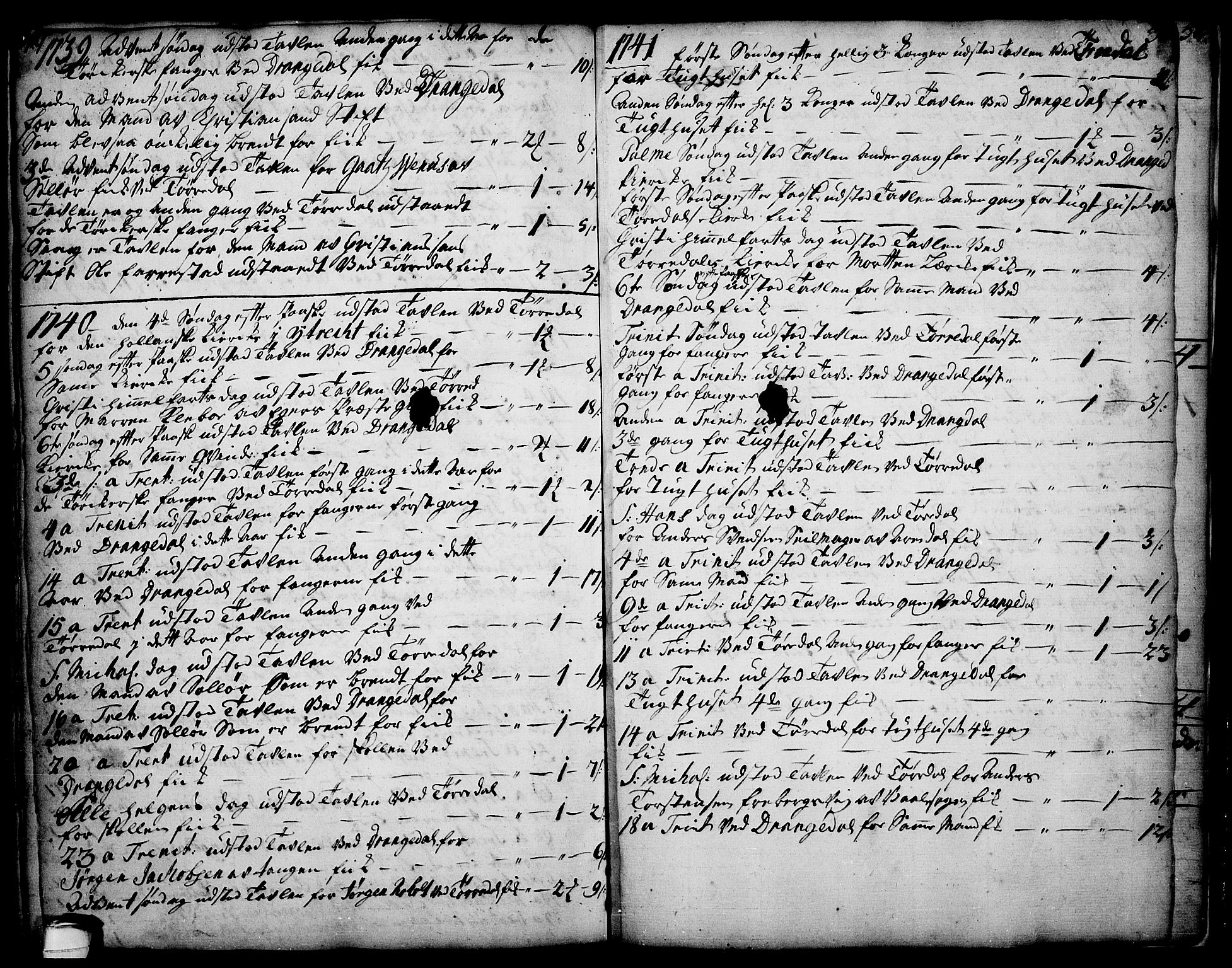Drangedal kirkebøker, SAKO/A-258/F/Fa/L0002: Parish register (official) no. 2, 1733-1753, p. 49-50