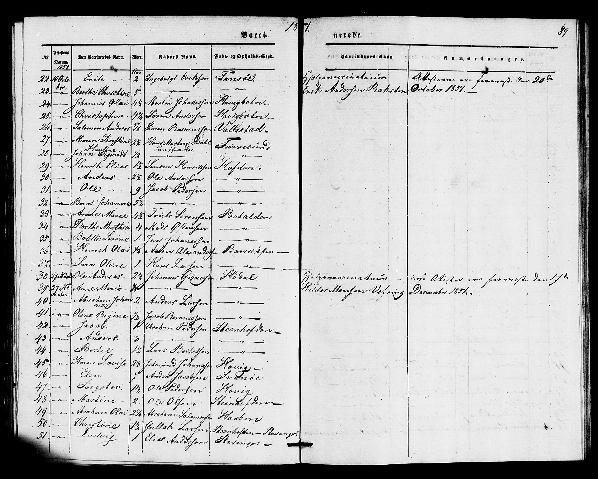 Kinn sokneprestembete, AV/SAB-A-80801/H/Haa/Haaa/L0016: Parish register (official) no. A 16, 1841-1858, p. 39