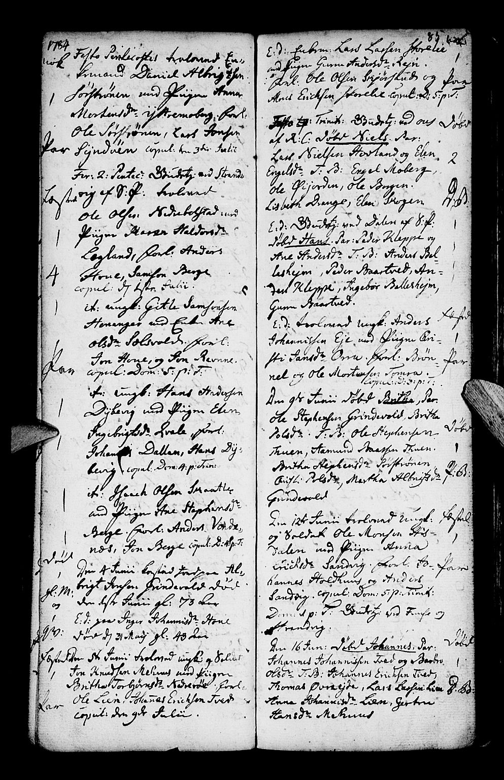 Os sokneprestembete, AV/SAB-A-99929: Parish register (official) no. A 10, 1779-1788, p. 85