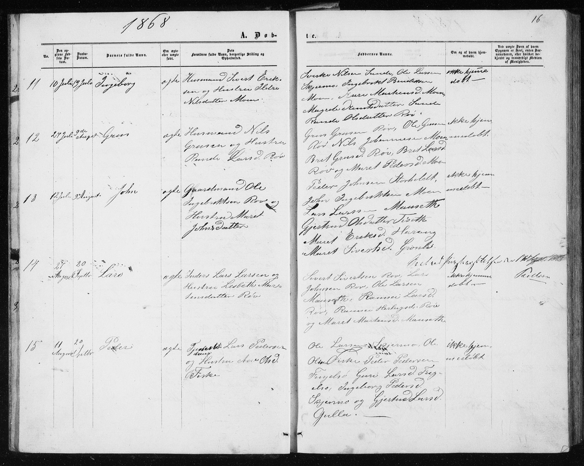 Ministerialprotokoller, klokkerbøker og fødselsregistre - Møre og Romsdal, AV/SAT-A-1454/597/L1064: Parish register (copy) no. 597C01, 1866-1898, p. 16