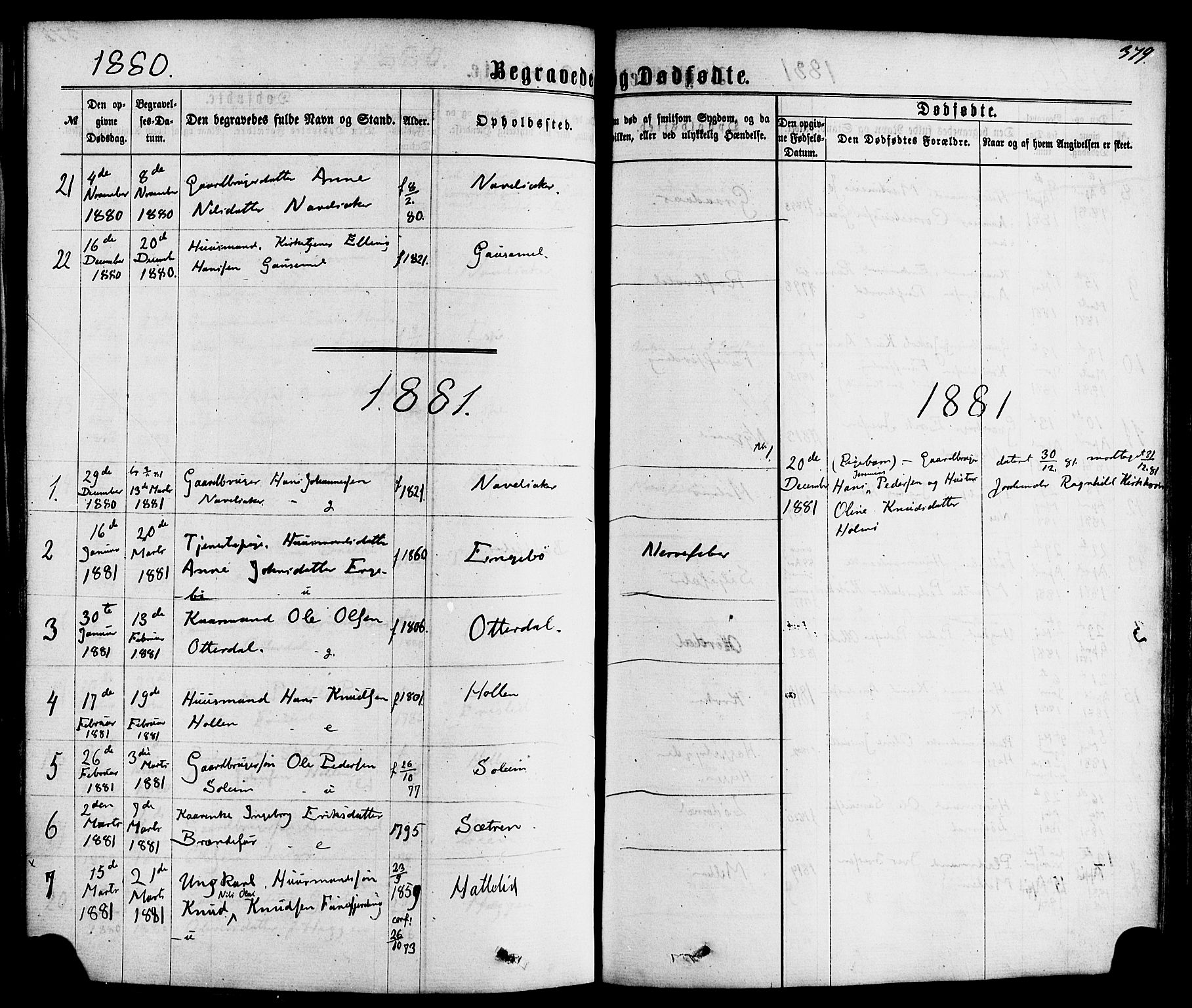 Hornindal sokneprestembete, SAB/A-82401/H/Haa/Haaa/L0002: Parish register (official) no. A 2, 1867-1884, p. 379