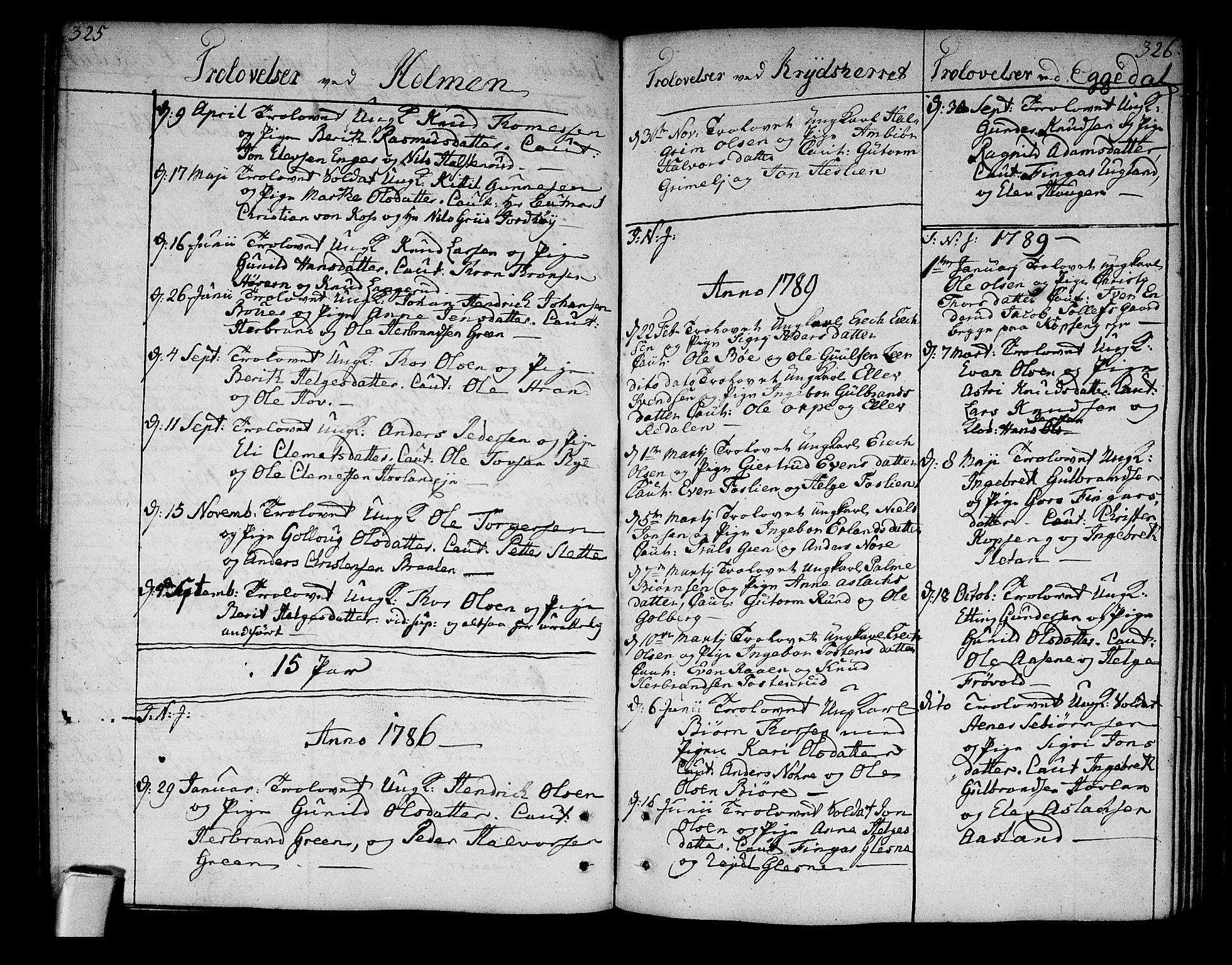 Sigdal kirkebøker, AV/SAKO-A-245/F/Fa/L0002: Parish register (official) no. I 2, 1778-1792, p. 325-326