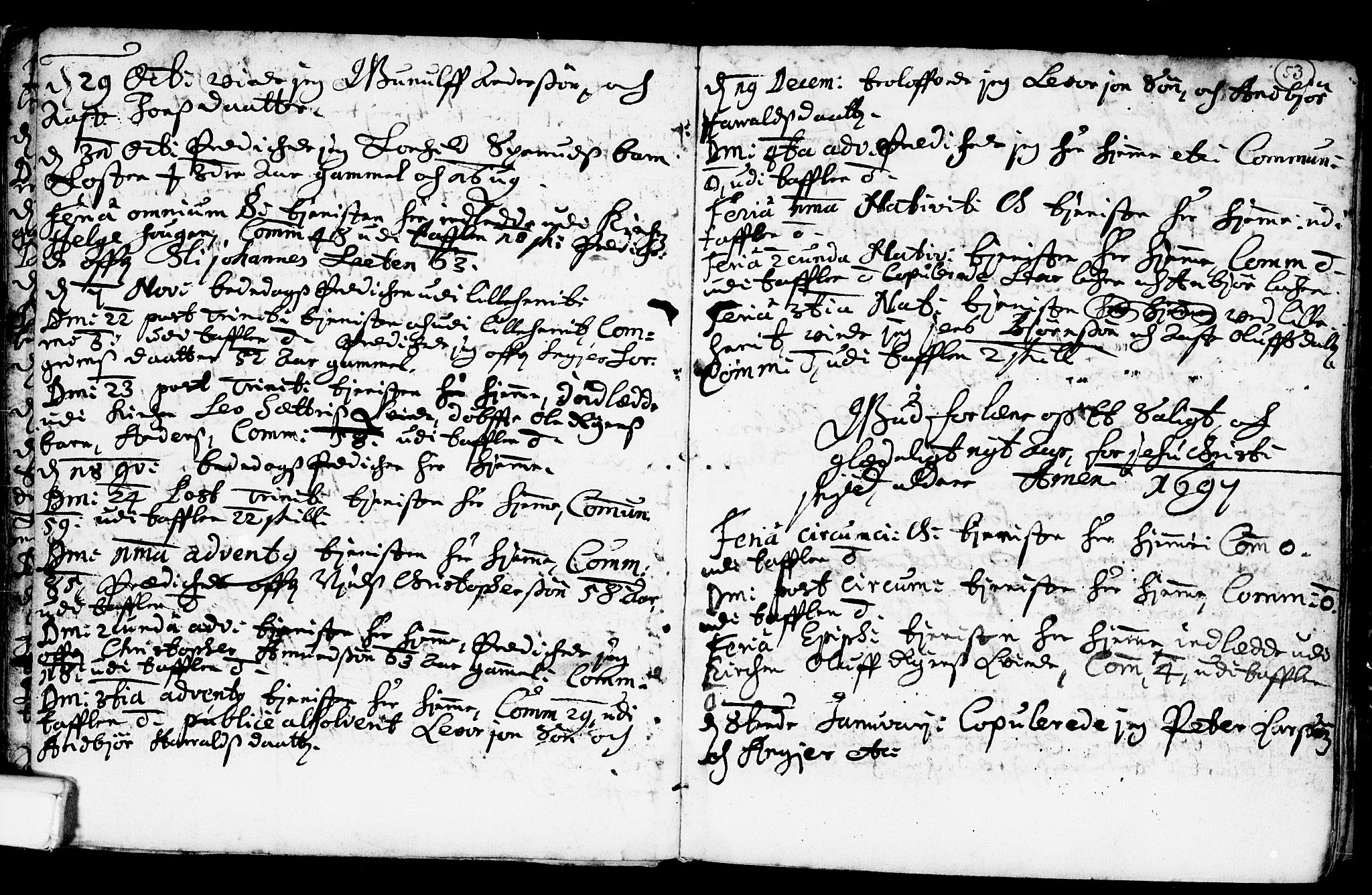 Heddal kirkebøker, SAKO/A-268/F/Fa/L0001: Parish register (official) no. I 1, 1648-1699, p. 53