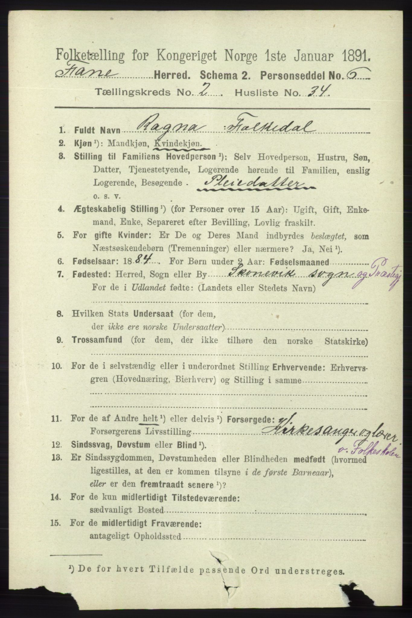 RA, 1891 census for 1249 Fana, 1891, p. 792