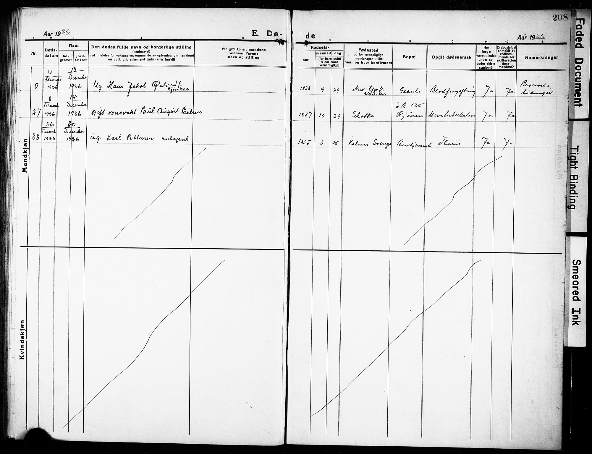 Rjukan kirkebøker, SAKO/A-294/G/Ga/L0003: Parish register (copy) no. 3, 1920-1928, p. 208