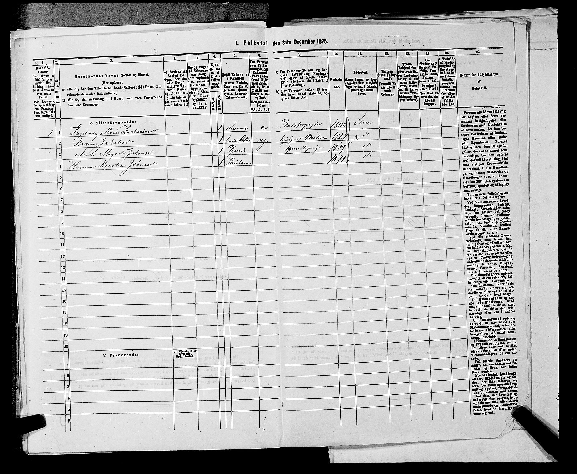 SAKO, 1875 census for 0721P Sem, 1875, p. 607