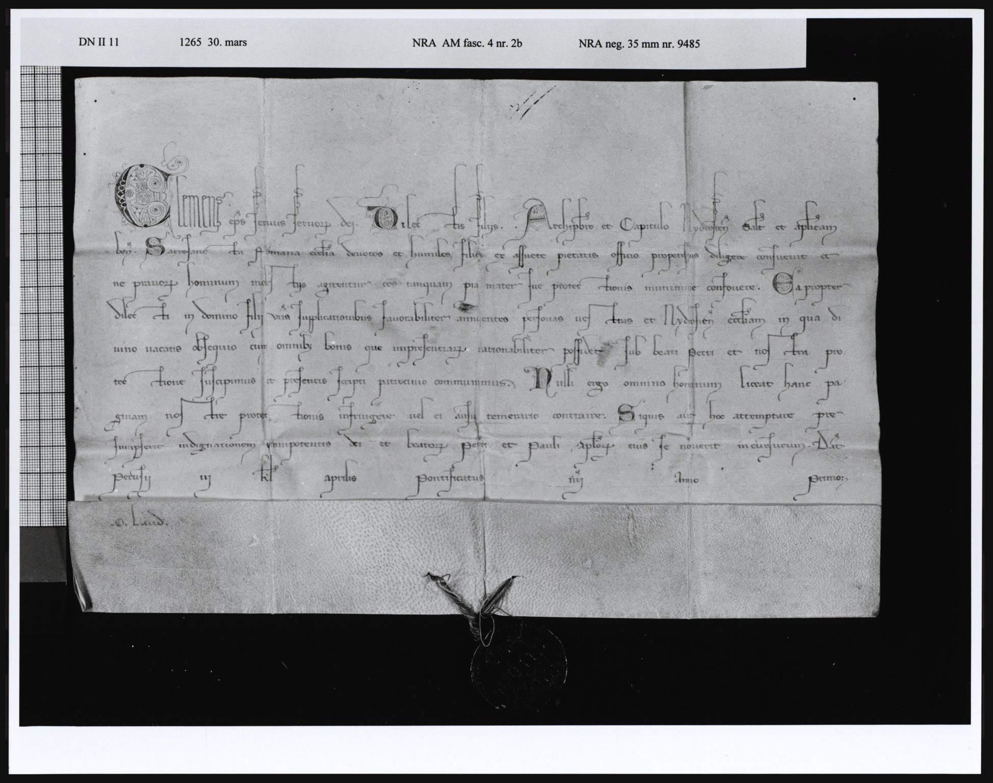 Riksarkivets diplomsamling, AV/RA-EA-5965/F05/L0011: NRA AM fasc. 4 nr. 1-2b, 1265-1307, p. 13