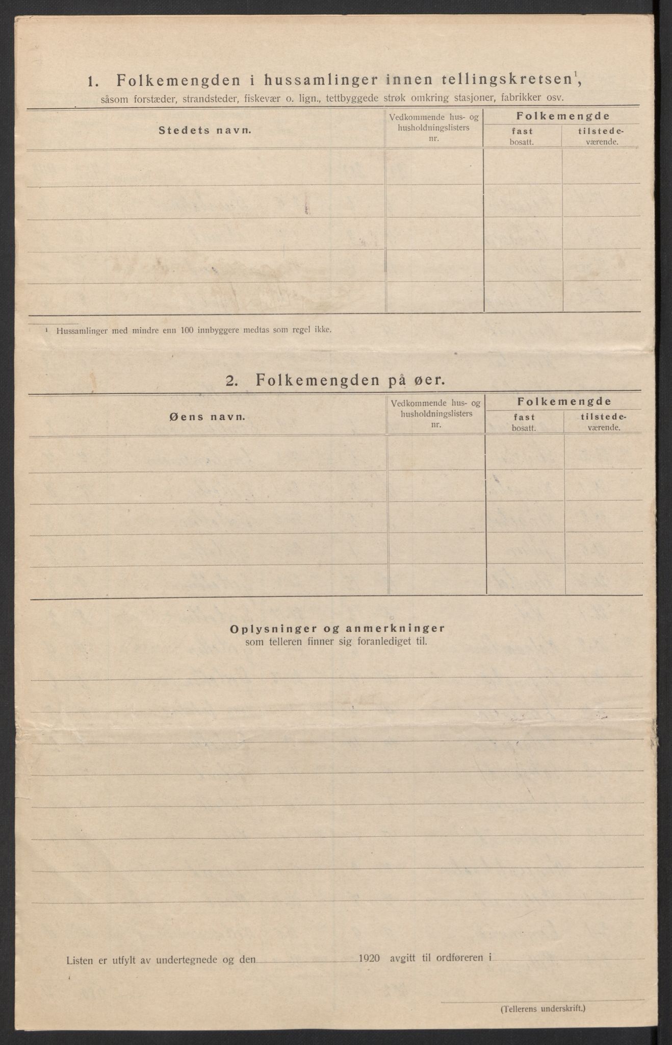 SAH, 1920 census for Hof, 1920, p. 8