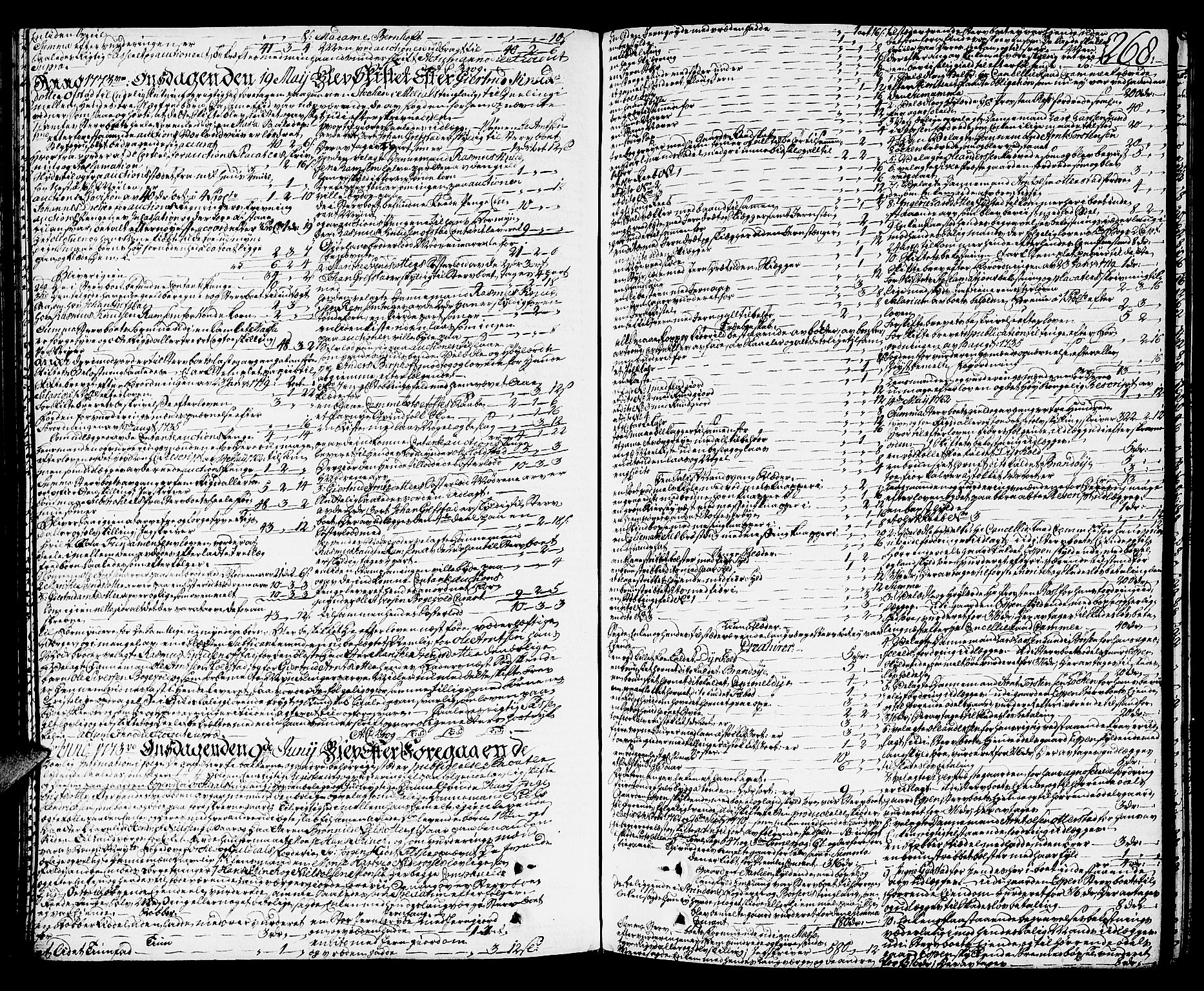 Orkdal sorenskriveri, SAT/A-4169/1/3/3Aa/L0007: Skifteprotokoller, 1767-1782, p. 267b-268a