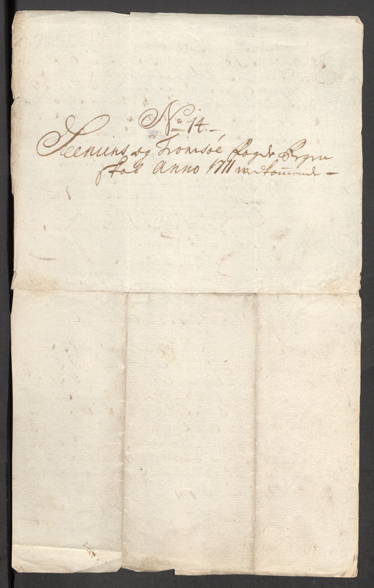 Rentekammeret inntil 1814, Reviderte regnskaper, Fogderegnskap, AV/RA-EA-4092/R68/L4758: Fogderegnskap Senja og Troms, 1711-1712, p. 100