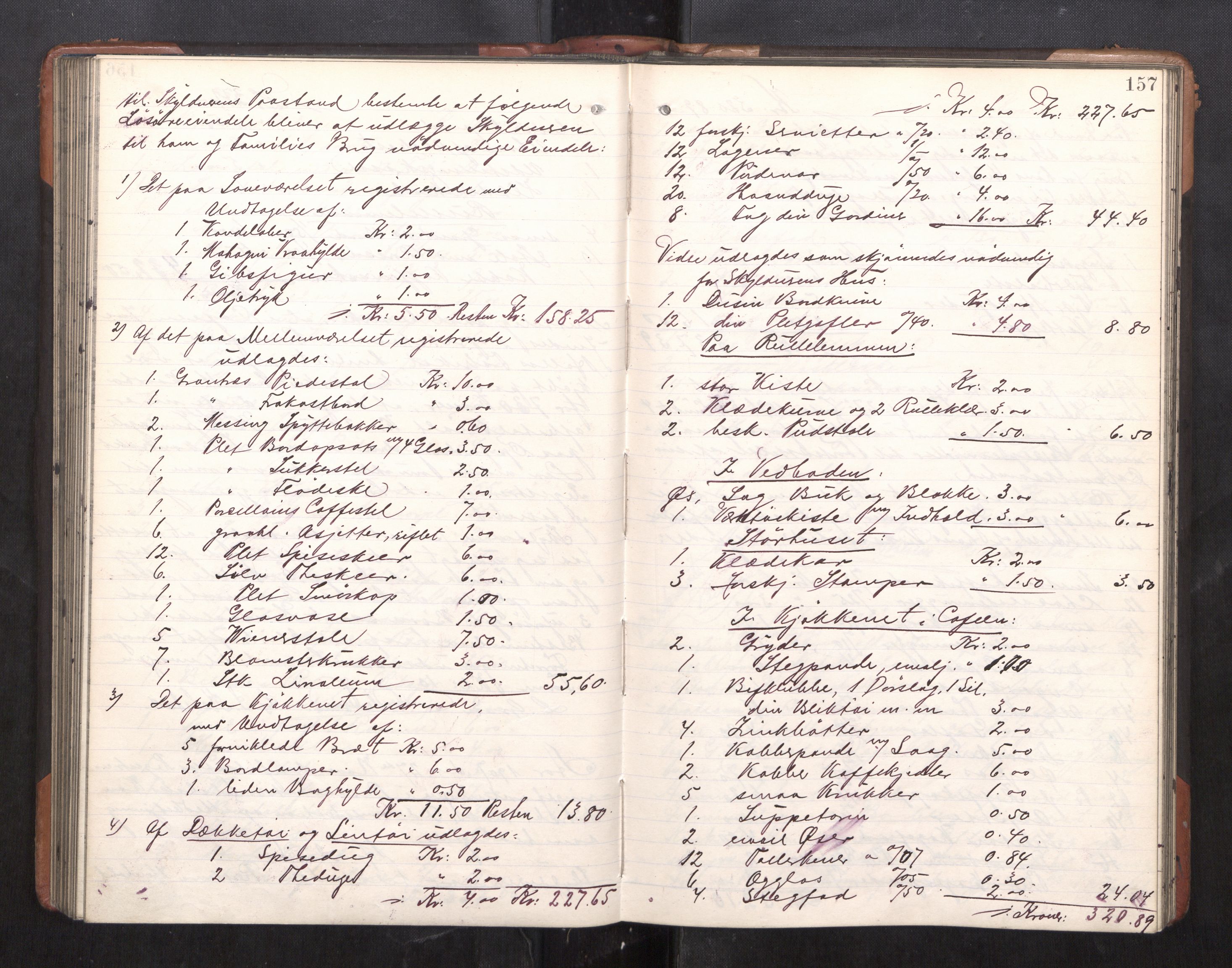 Trondheim byfogd, AV/SAT-A-0003/1/3/3C/L0025: Skifteregistreringsprotokoll - 24/1-14/7. (u/ register), 1906-1909, p. 157
