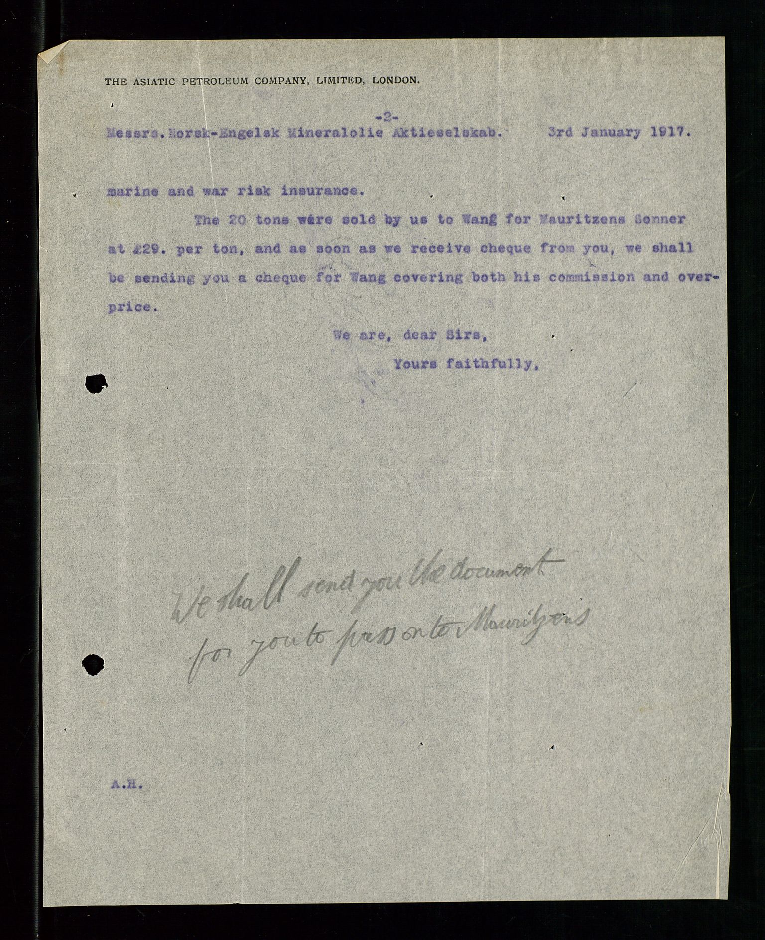 Pa 1521 - A/S Norske Shell, SAST/A-101915/E/Ea/Eaa/L0001: Sjefskorrespondanse, 1917, p. 633