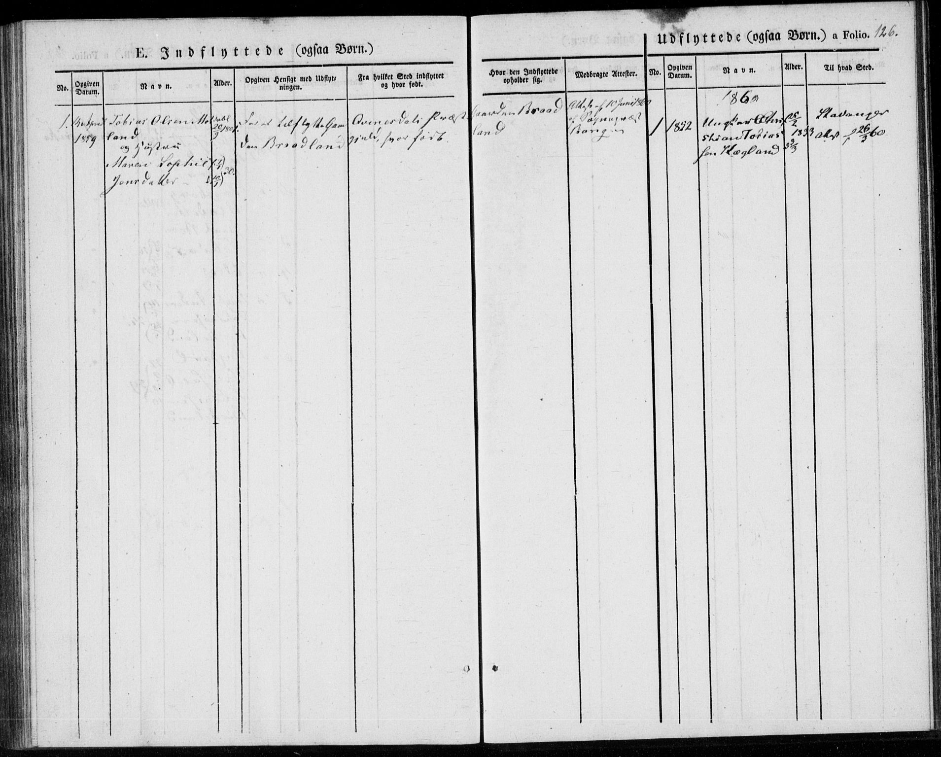 Lyngdal sokneprestkontor, AV/SAK-1111-0029/F/Fa/Fab/L0001: Parish register (official) no. A 1, 1838-1860, p. 126