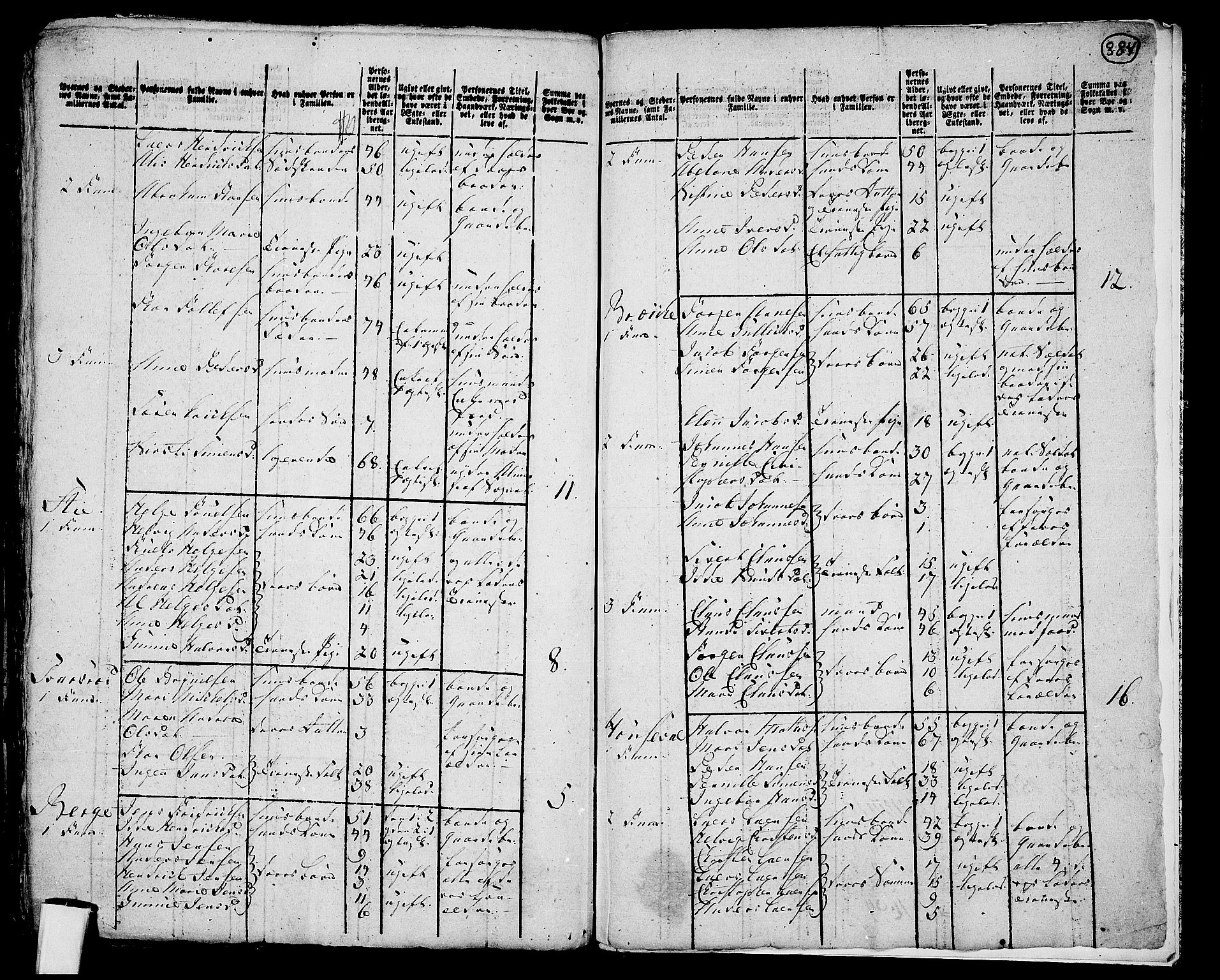 RA, 1801 census for 0719P Andebu, 1801, p. 383b-384a