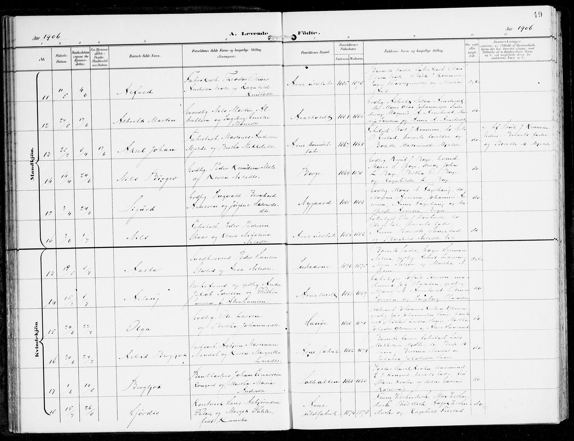 Haus sokneprestembete, AV/SAB-A-75601/H/Haa: Parish register (official) no. D 2, 1899-1912, p. 49