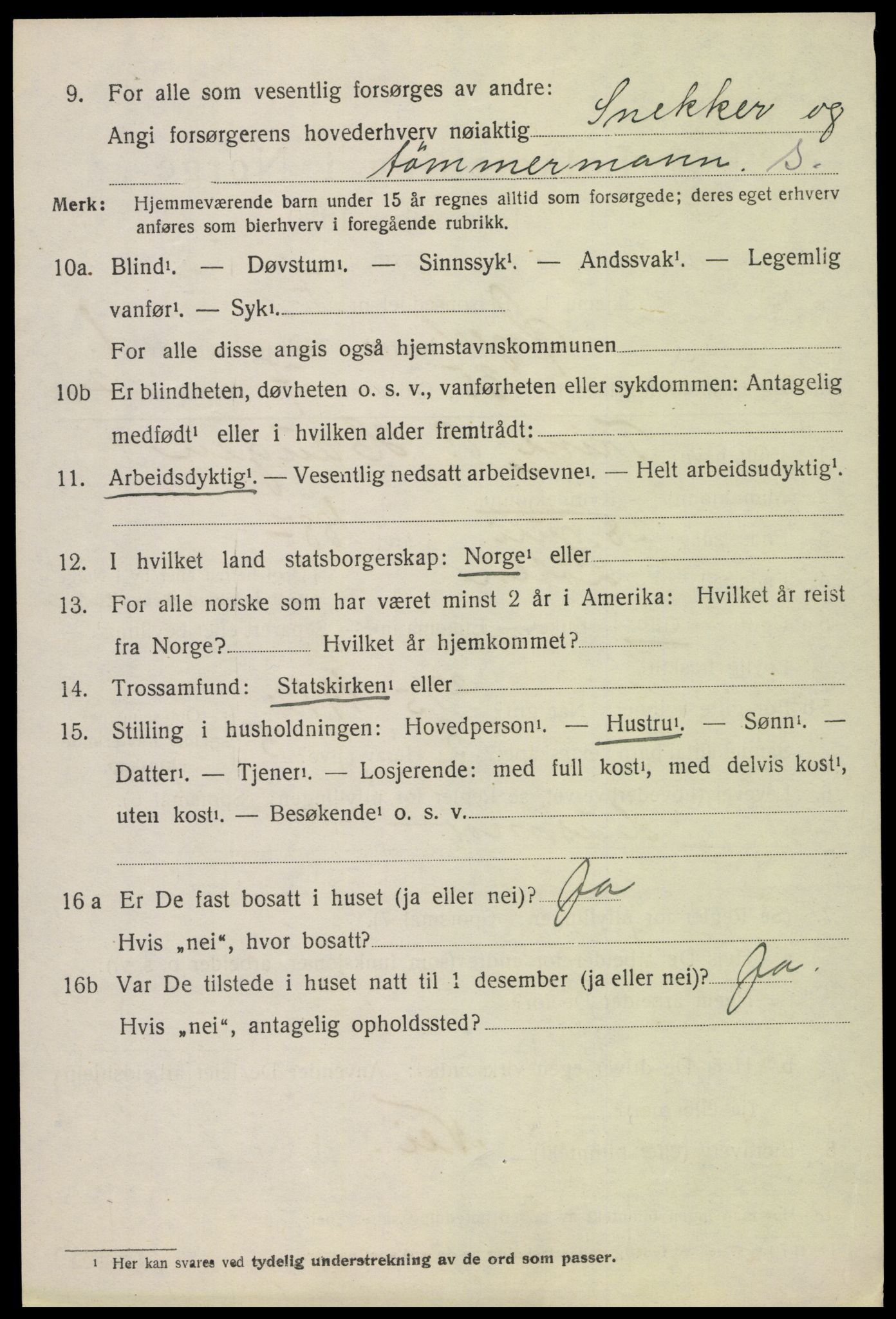 SAH, 1920 census for Øyer, 1920, p. 1604