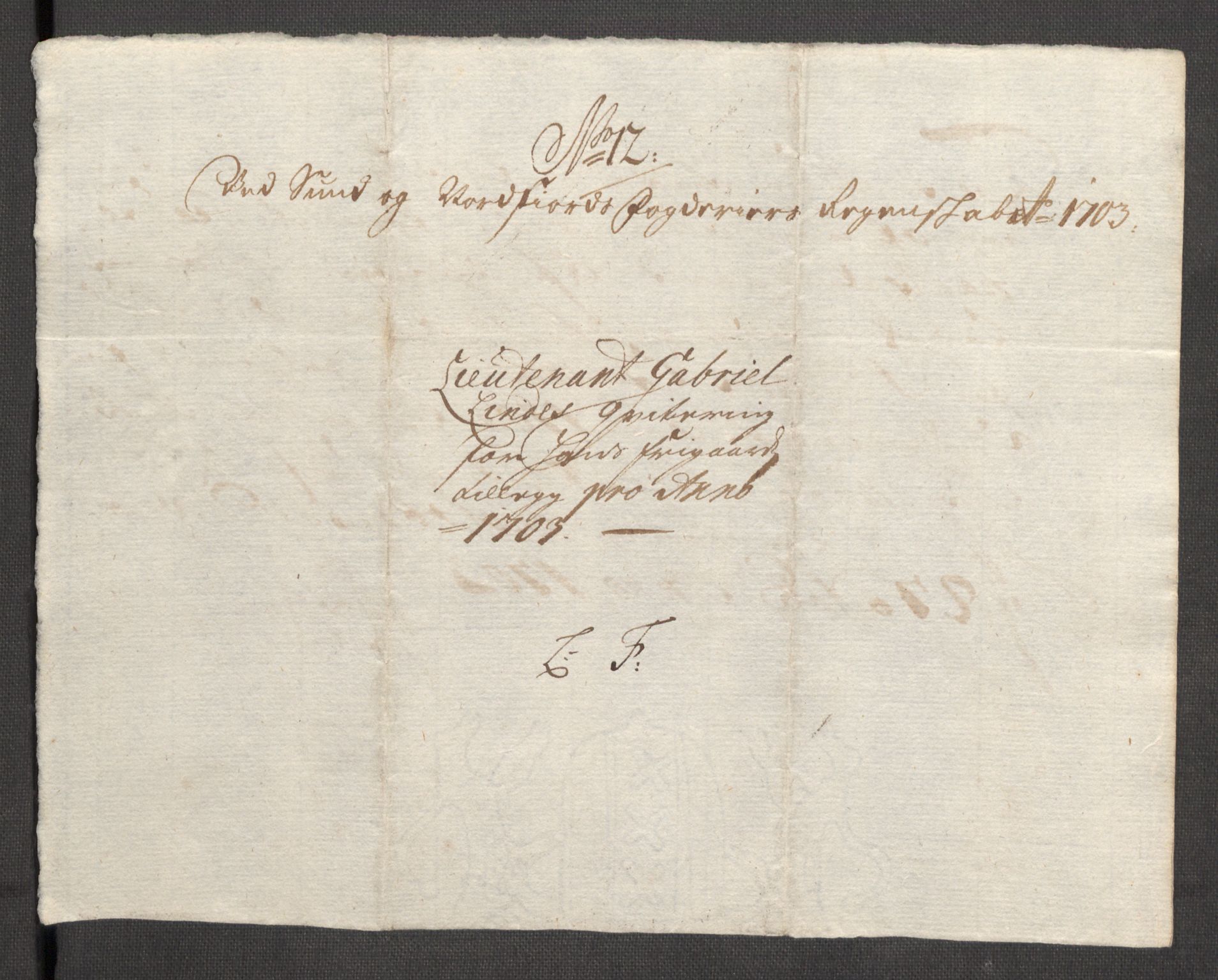 Rentekammeret inntil 1814, Reviderte regnskaper, Fogderegnskap, AV/RA-EA-4092/R53/L3427: Fogderegnskap Sunn- og Nordfjord, 1703, p. 269