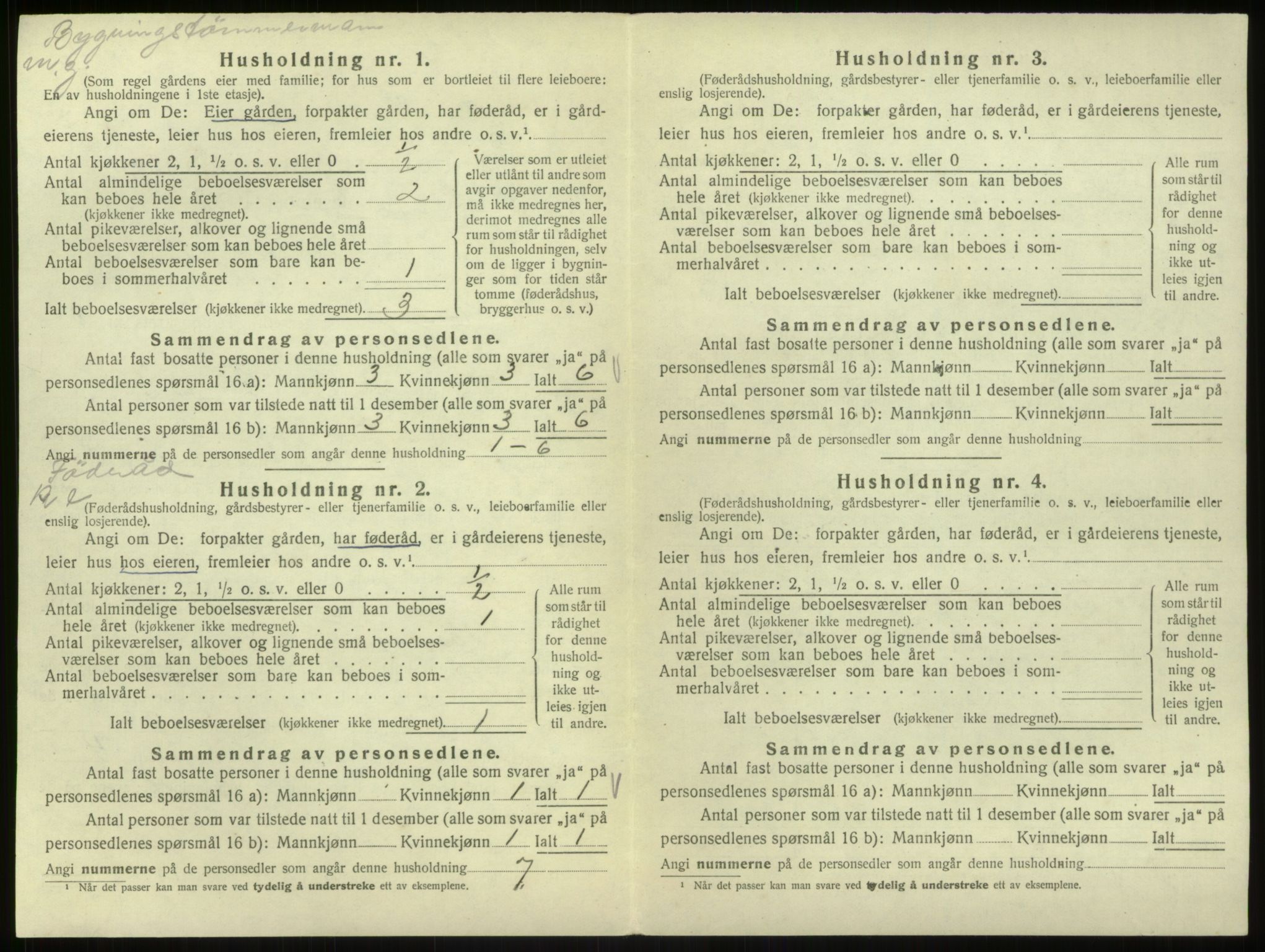 SAB, 1920 census for Hosanger, 1920, p. 453