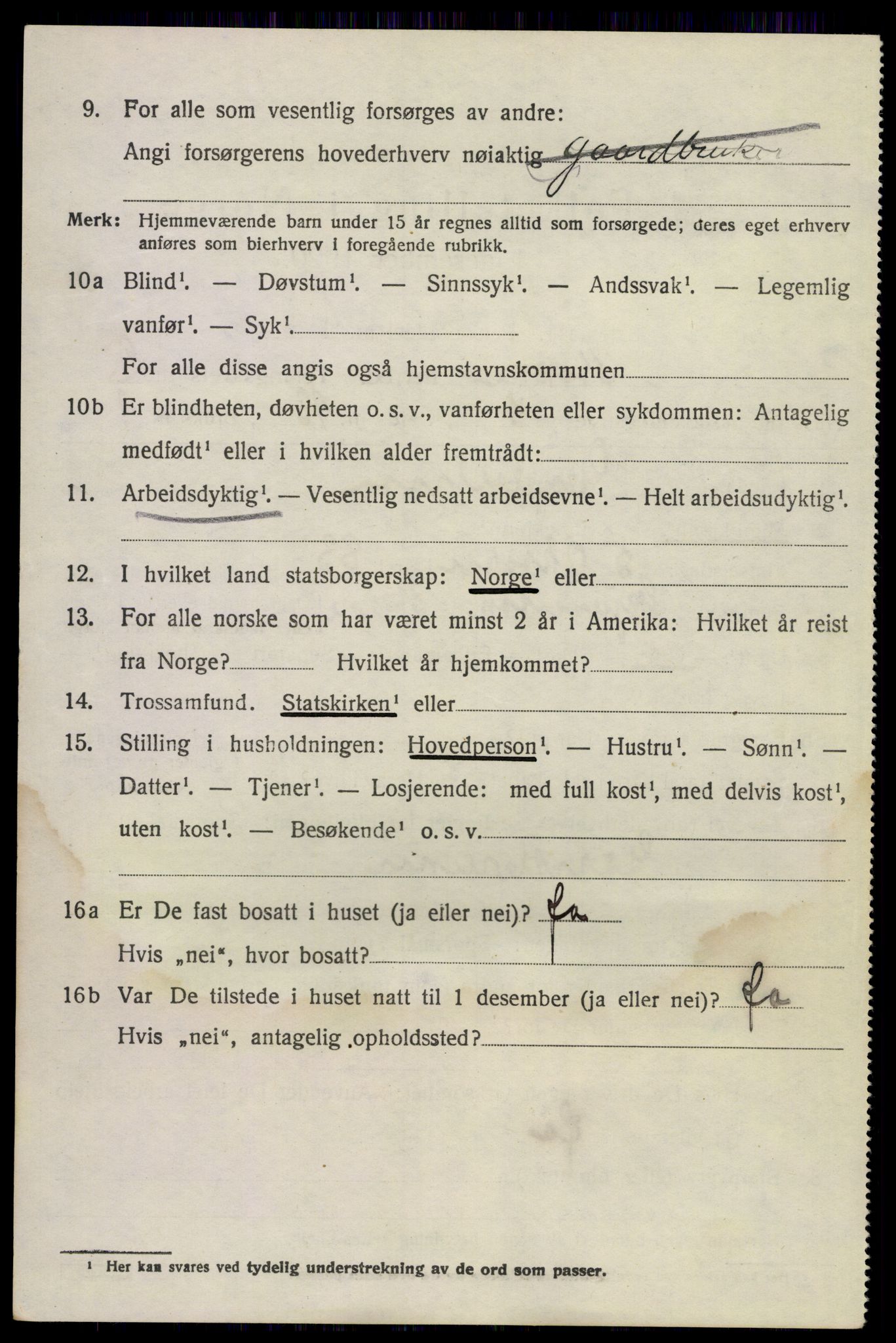 SAKO, 1920 census for Stokke, 1920, p. 2957