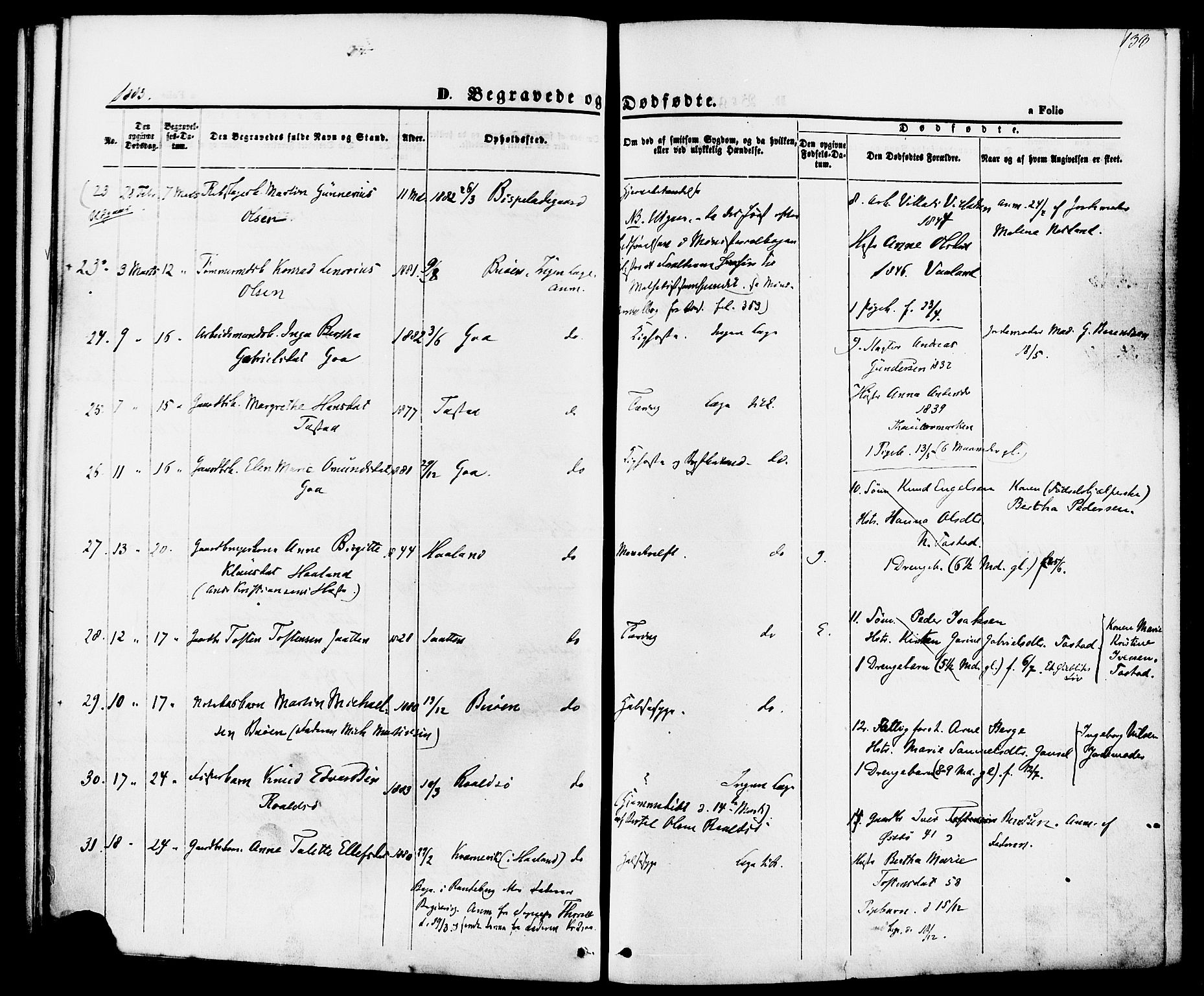 Hetland sokneprestkontor, AV/SAST-A-101826/30/30BA/L0006: Parish register (official) no. A 6, 1869-1884, p. 133