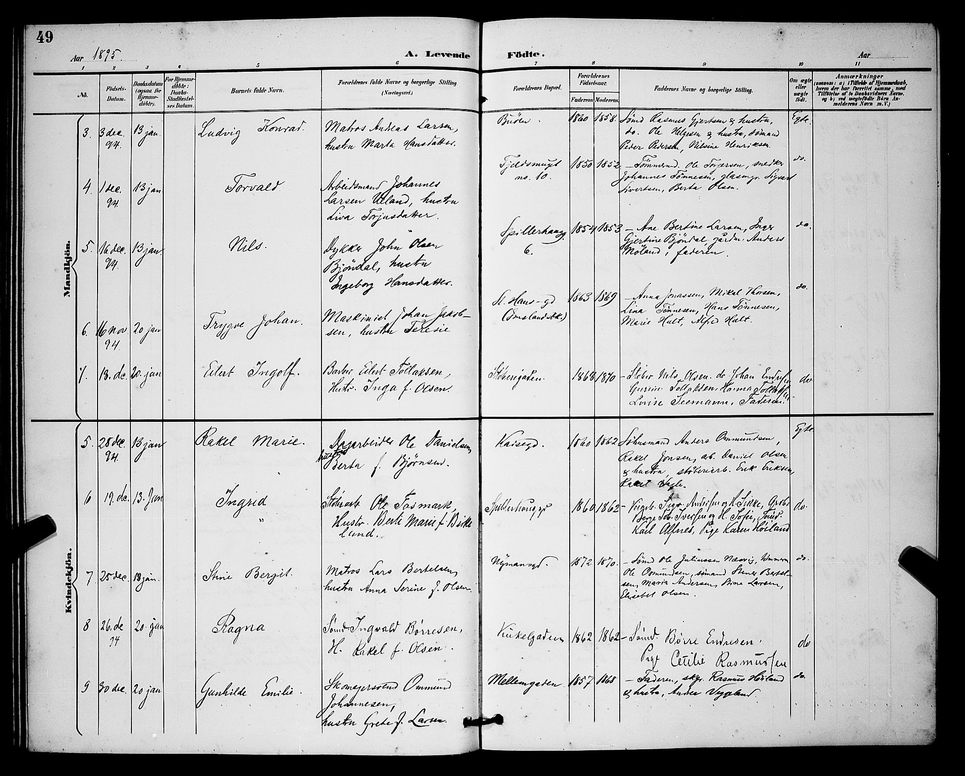 St. Johannes sokneprestkontor, AV/SAST-A-101814/001/30/30BB/L0003: Parish register (copy) no. B 3, 1893-1900, p. 49