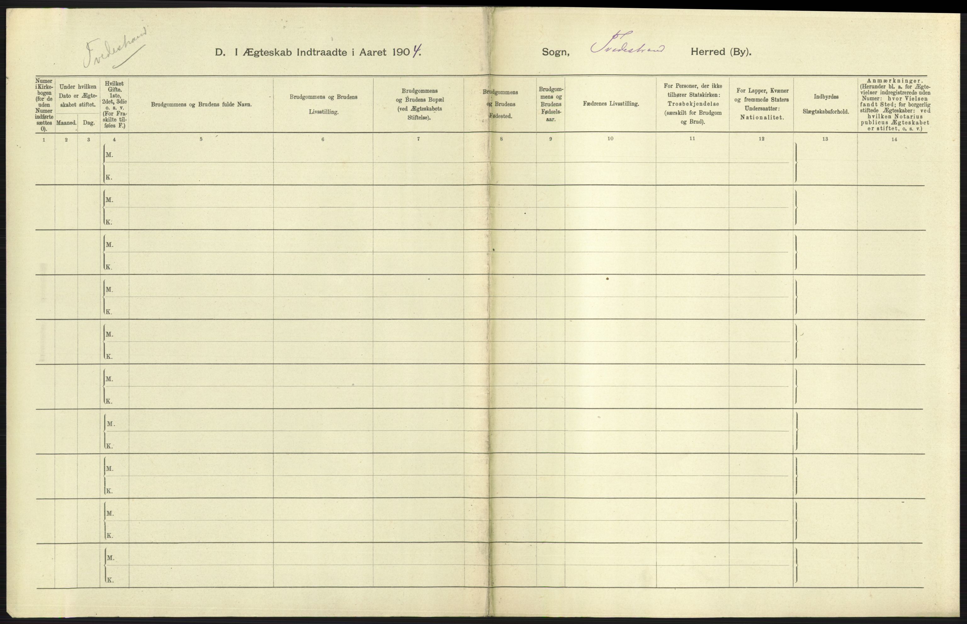 Statistisk sentralbyrå, Sosiodemografiske emner, Befolkning, AV/RA-S-2228/D/Df/Dfa/Dfab/L0010: Nedenes amt: Fødte, gifte, døde, 1904, p. 415