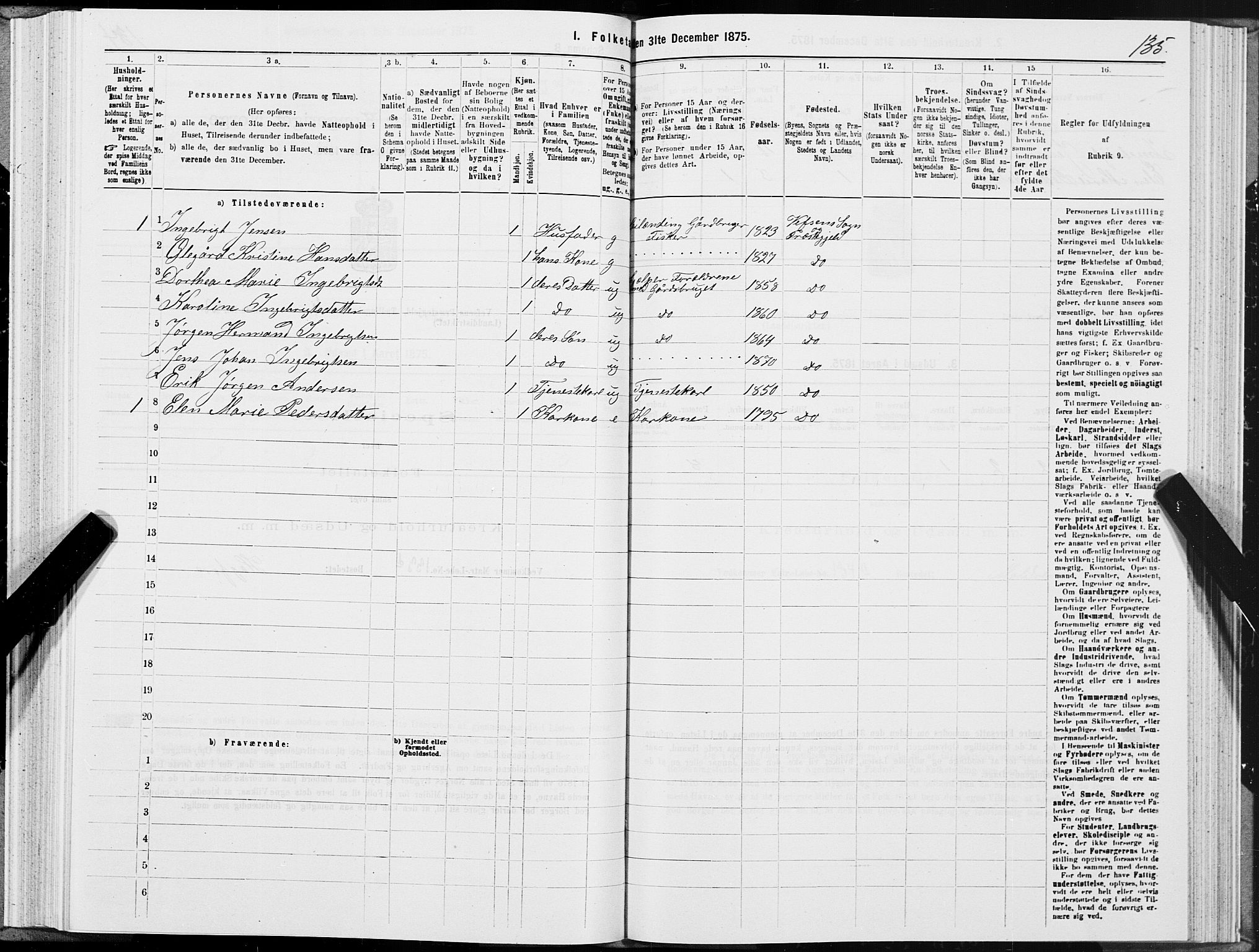 SAT, 1875 census for 1824L Vefsn/Vefsn, 1875, p. 2135