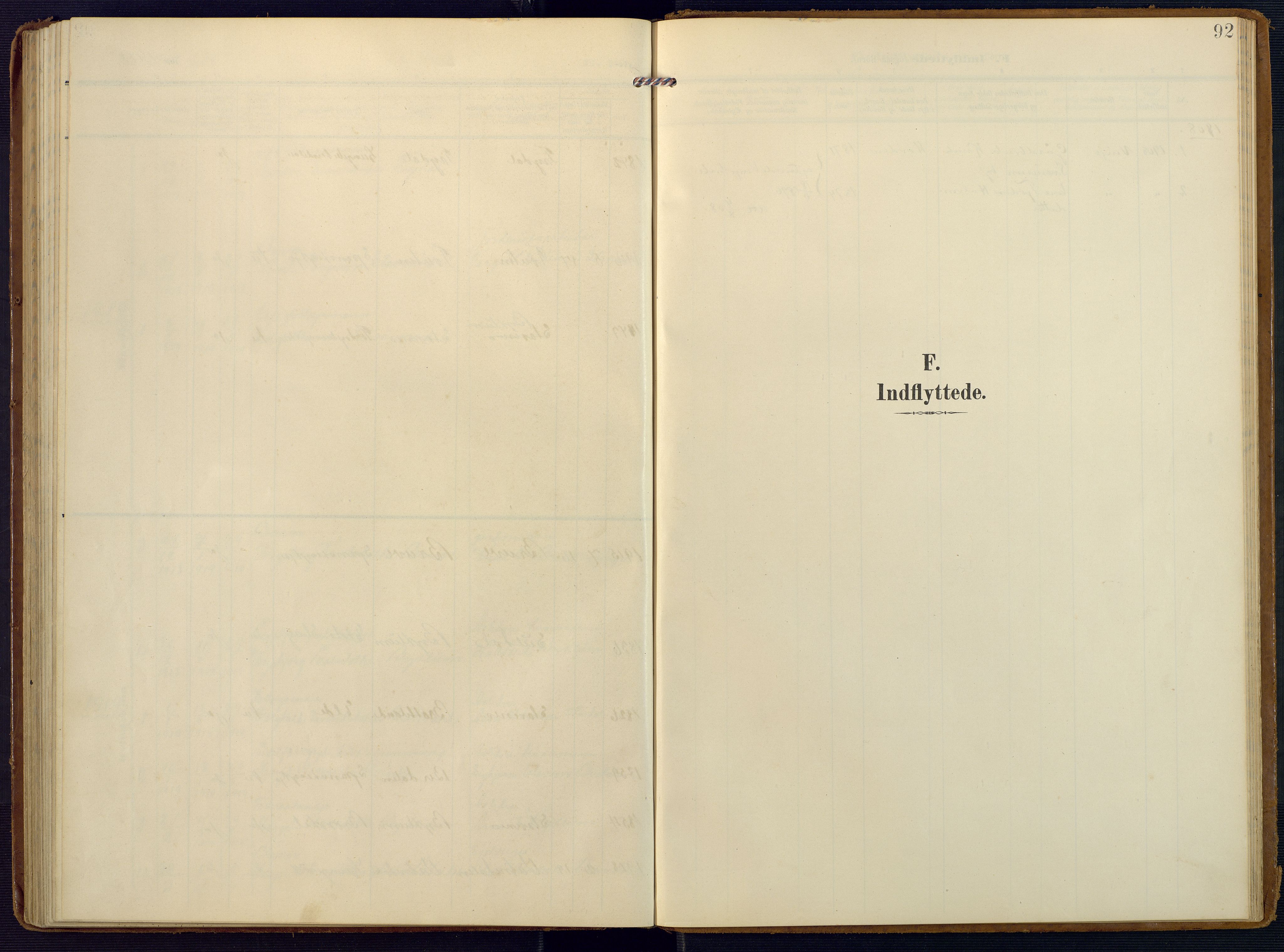 Valle sokneprestkontor, SAK/1111-0044/F/Fa/Faa/L0002: Parish register (official) no. A 2, 1907-1919, p. 92